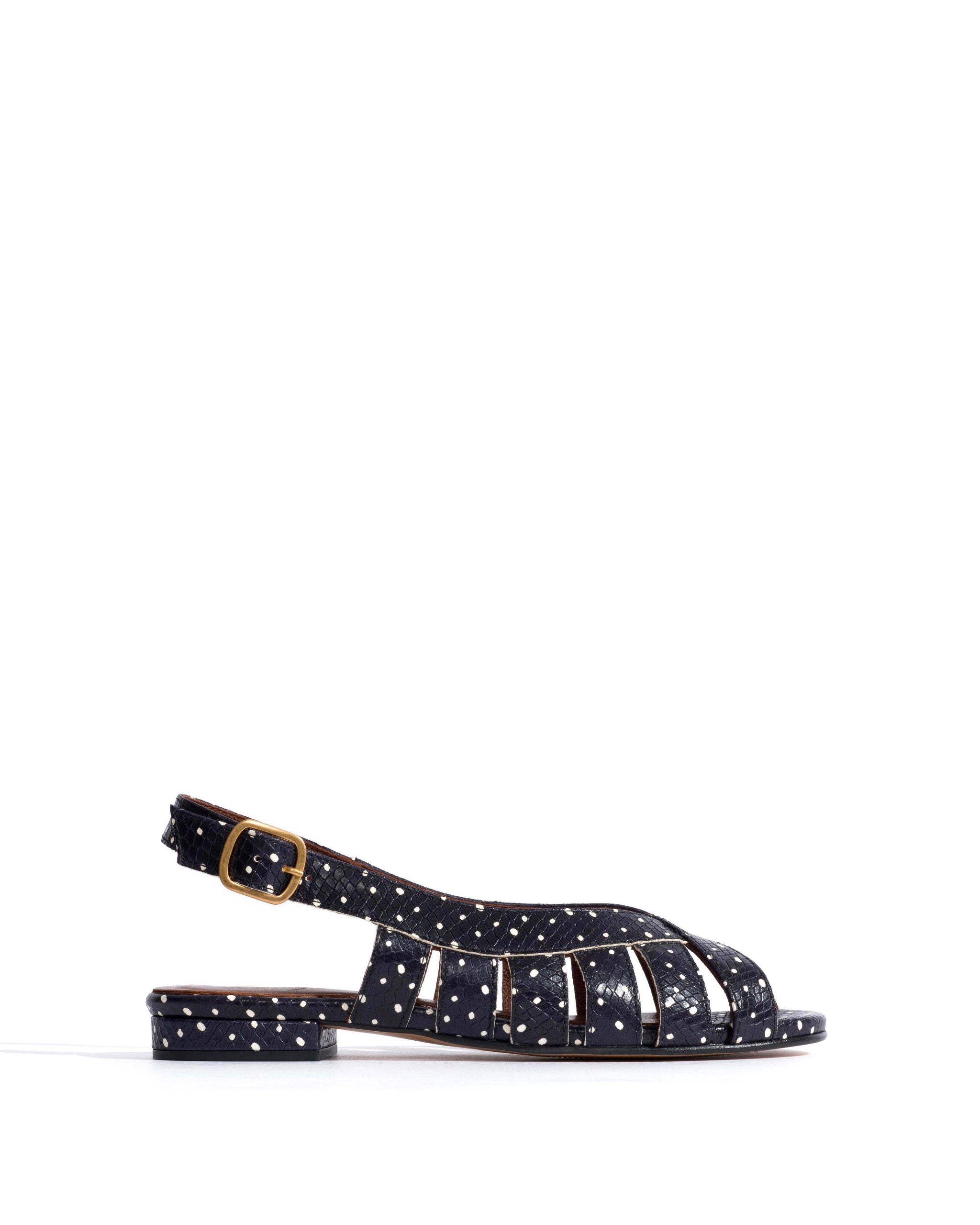 Sophie 20 Spotted snake calf Midnight blue