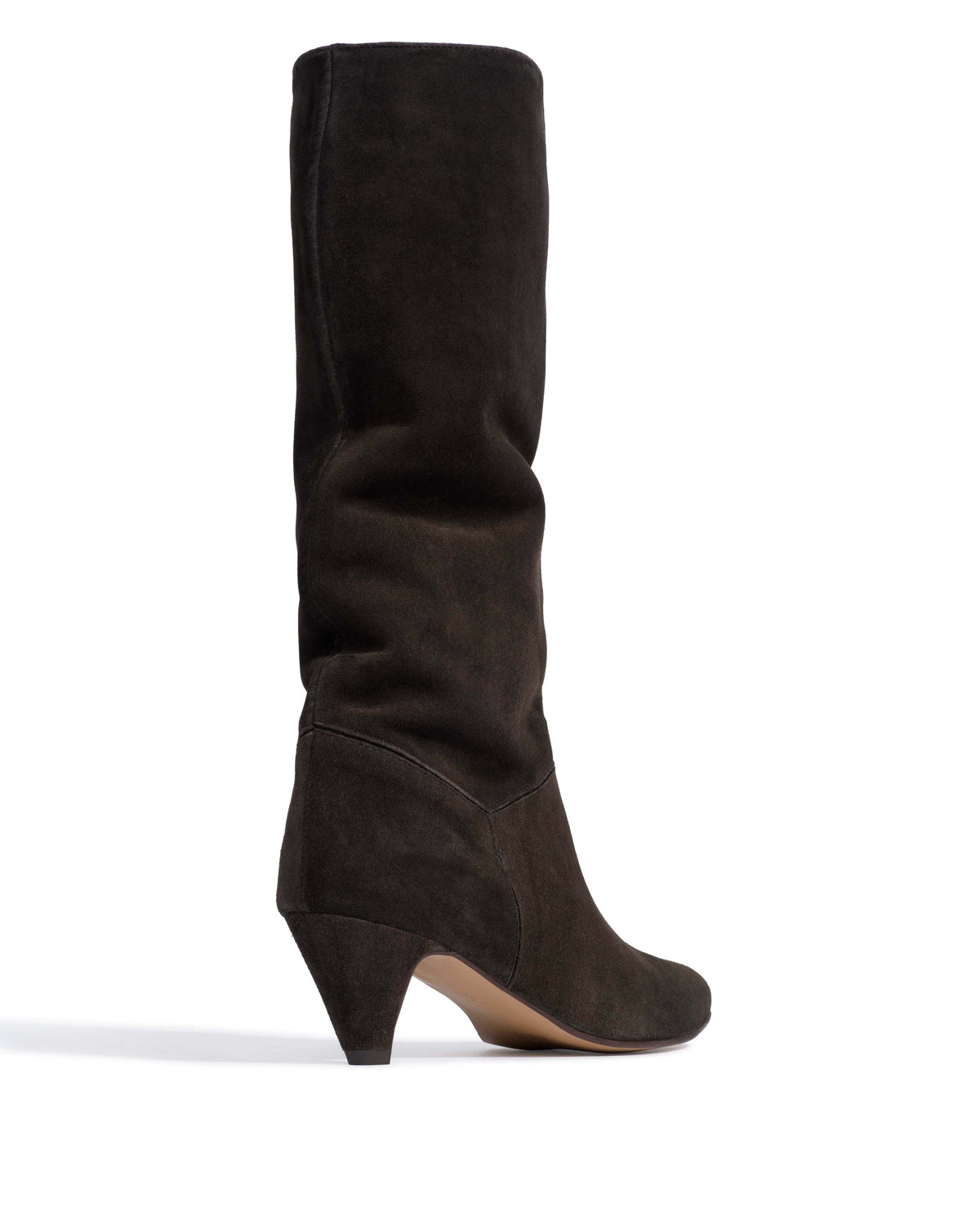 Jasmina 50 stiletto Calf suede & sleek leather Espresso brown & black