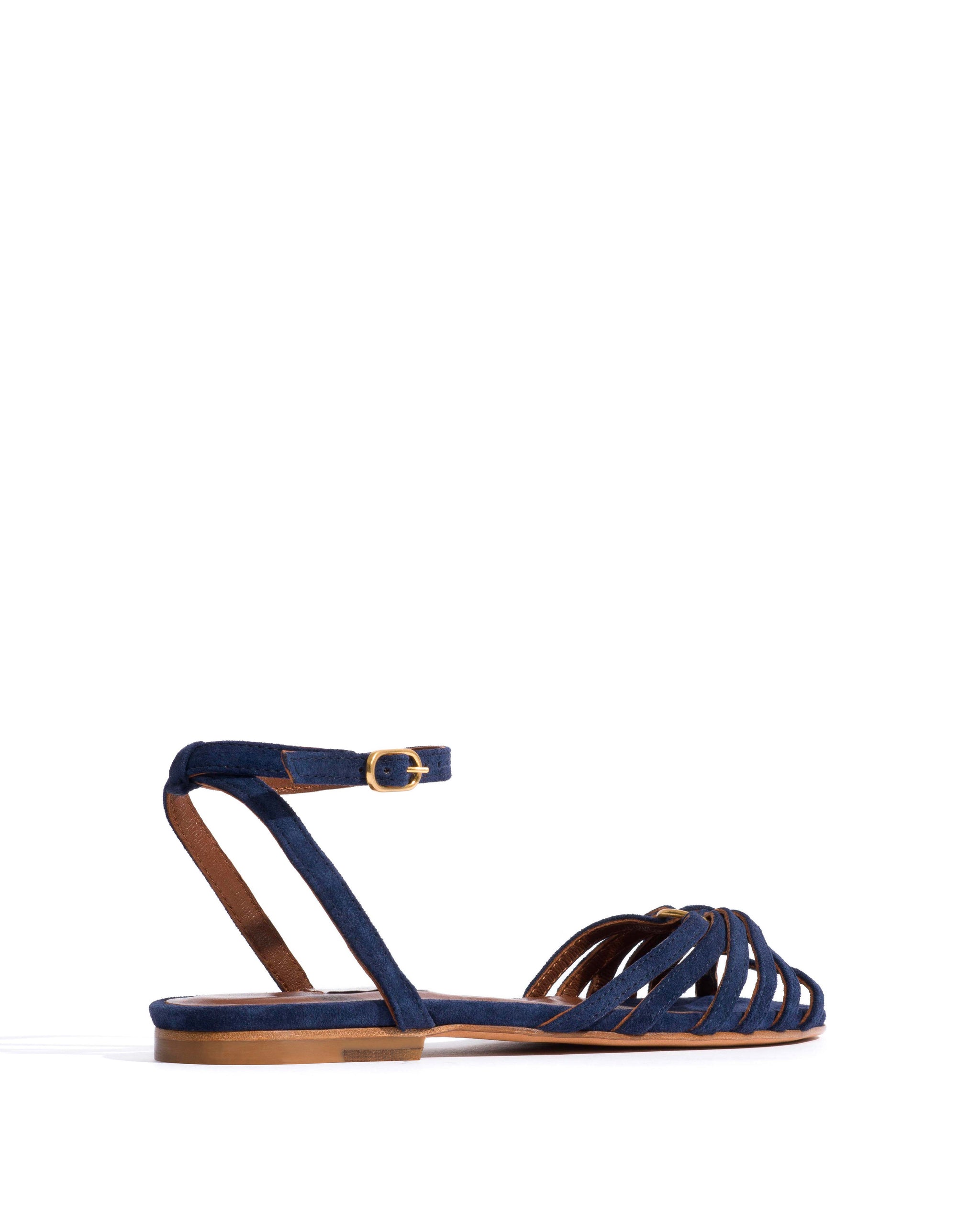 Lopes 10 Calf suede Ink blue - Anonymous Copenhagen Flat sandals