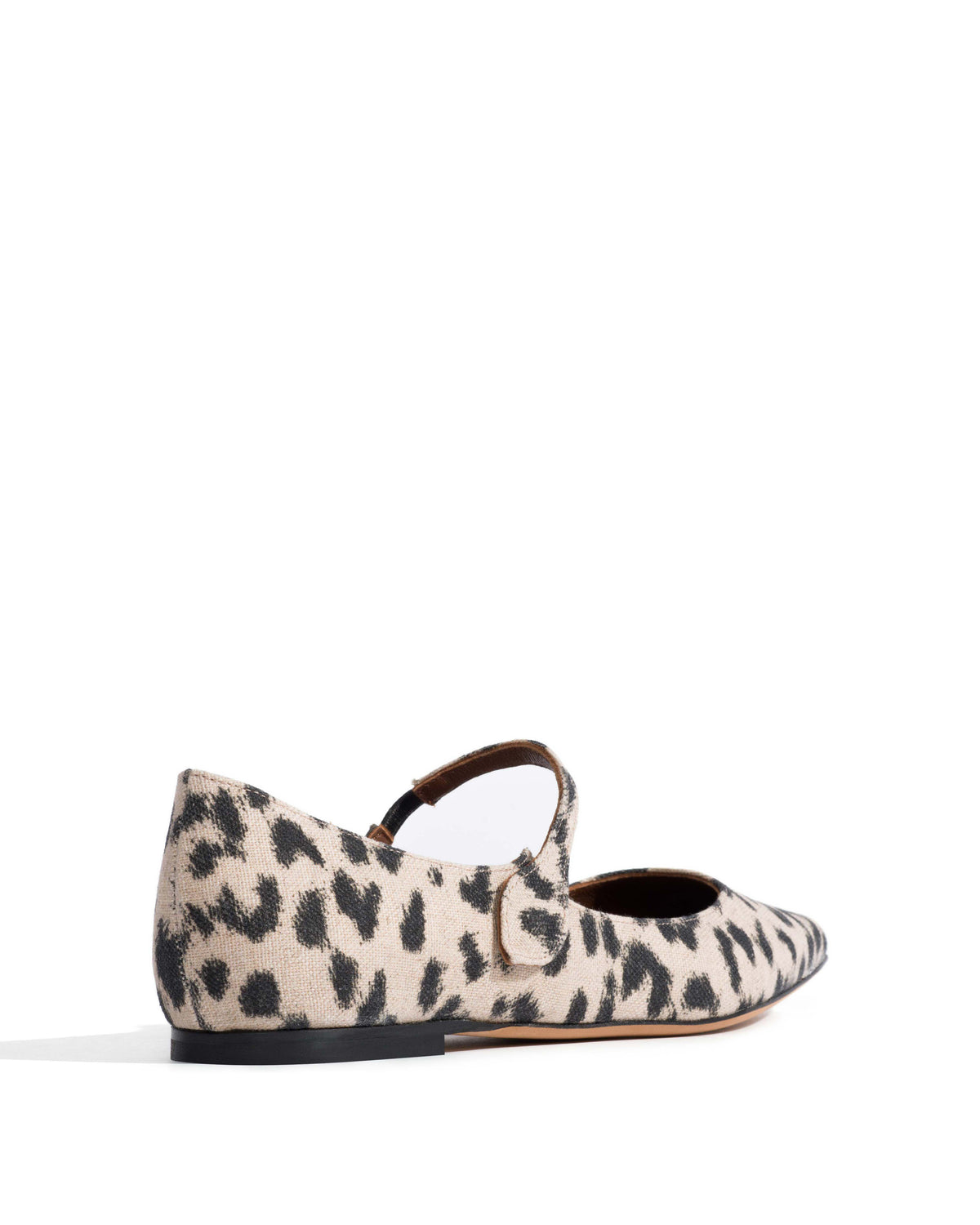 Fifi Natural cotton-linen Leopard