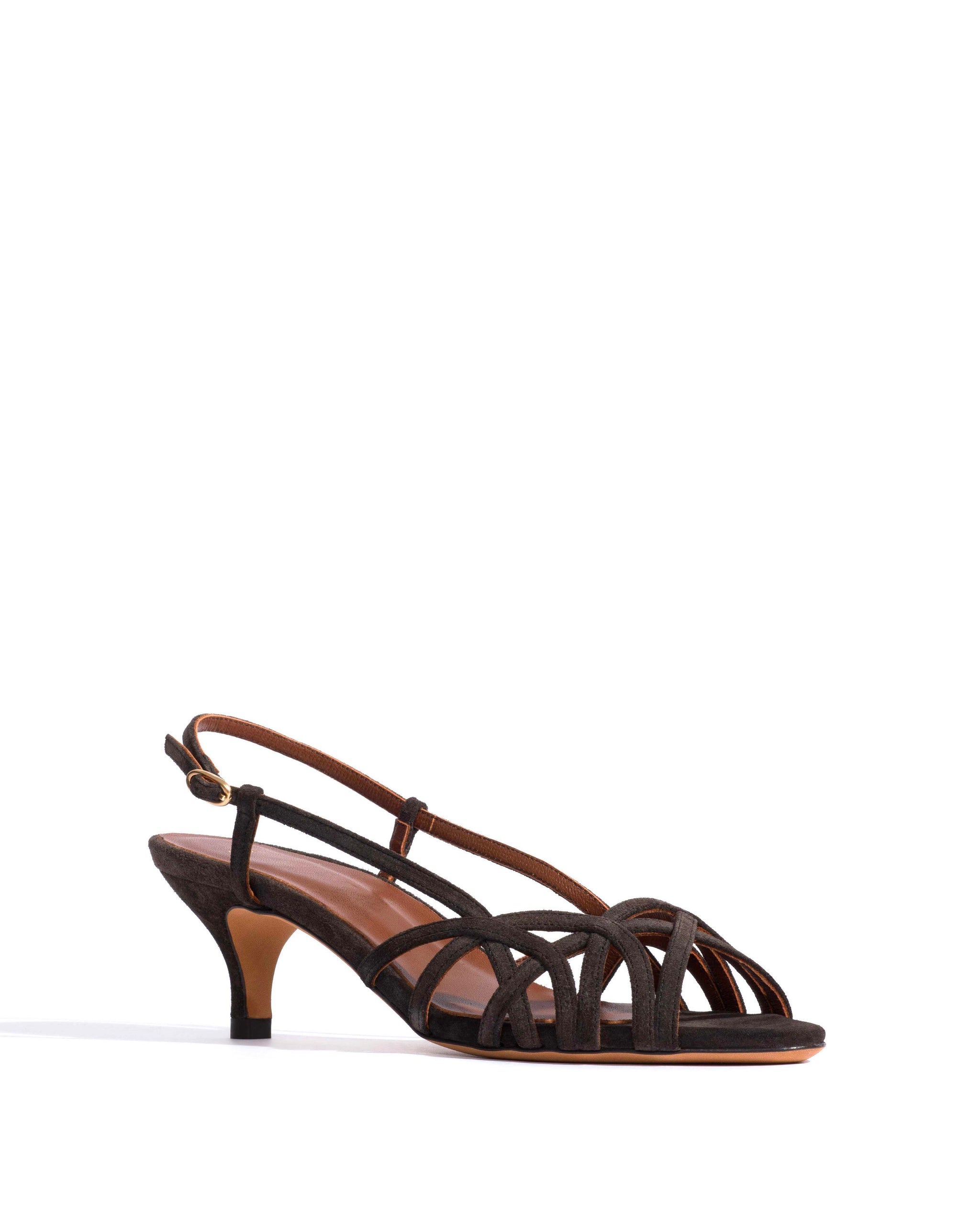 Scarlett 50 kitten Calf suede Espresso brown