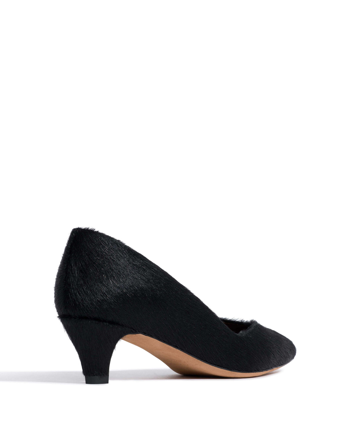 Trini 40 stiletto Calf hair Black