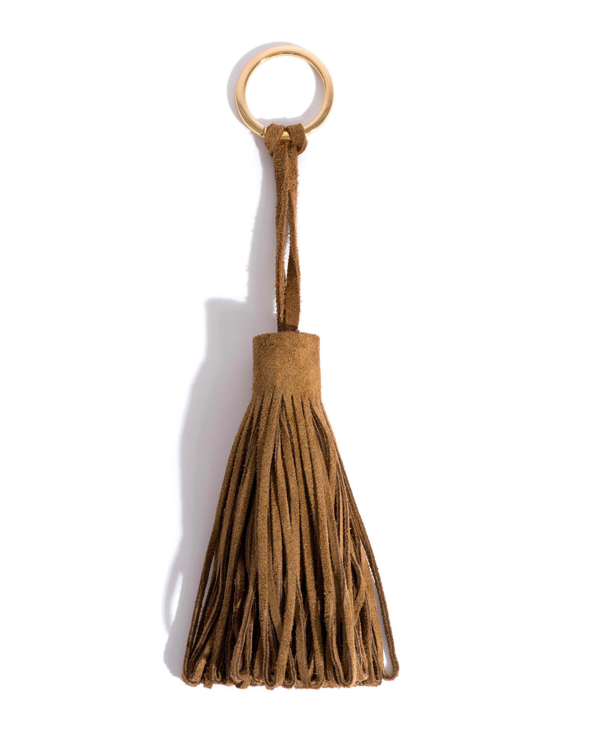 Katty fringe keyring Calf suede Cinnamon