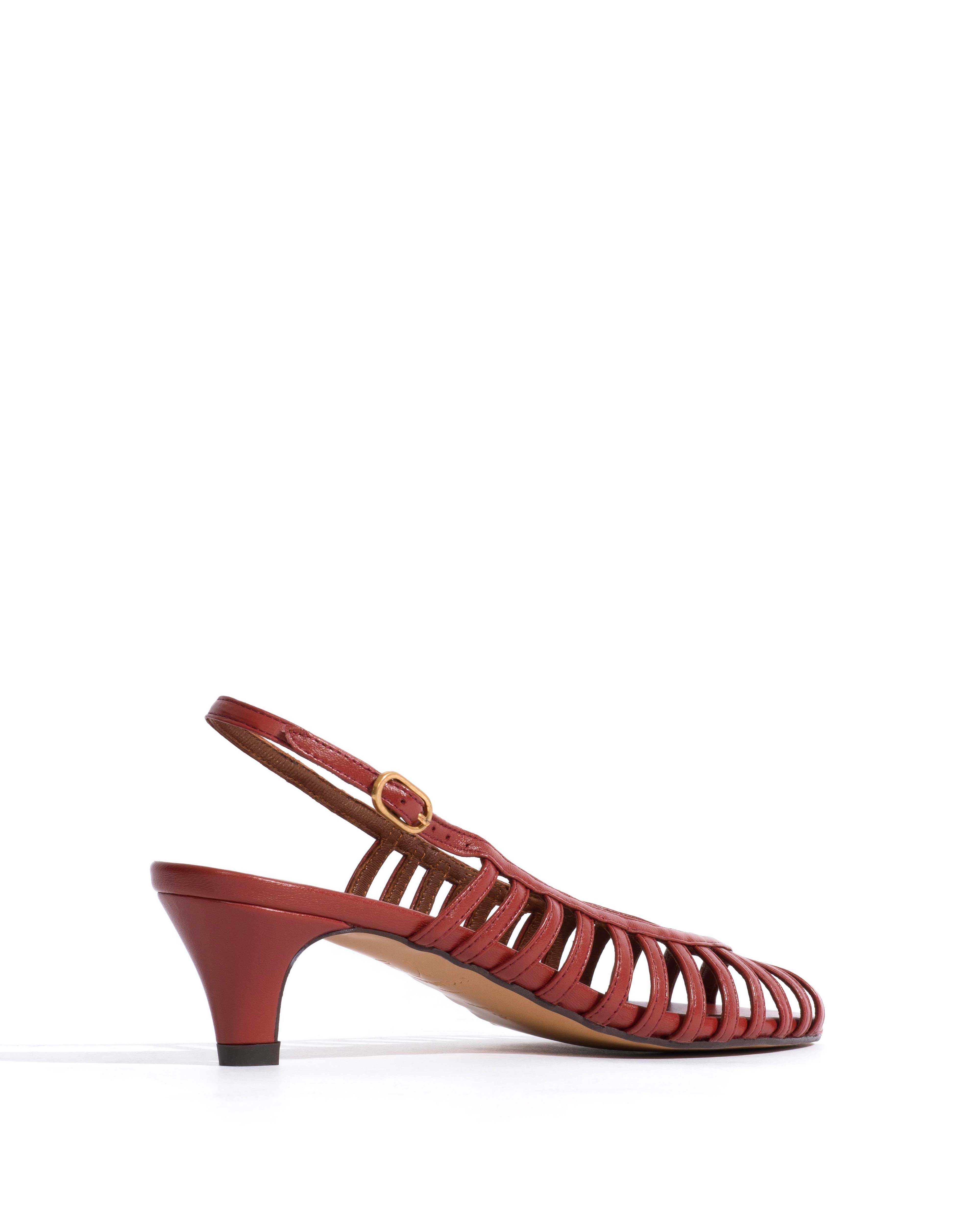 Carminho 40 stiletto Shiny lamb Terracotta