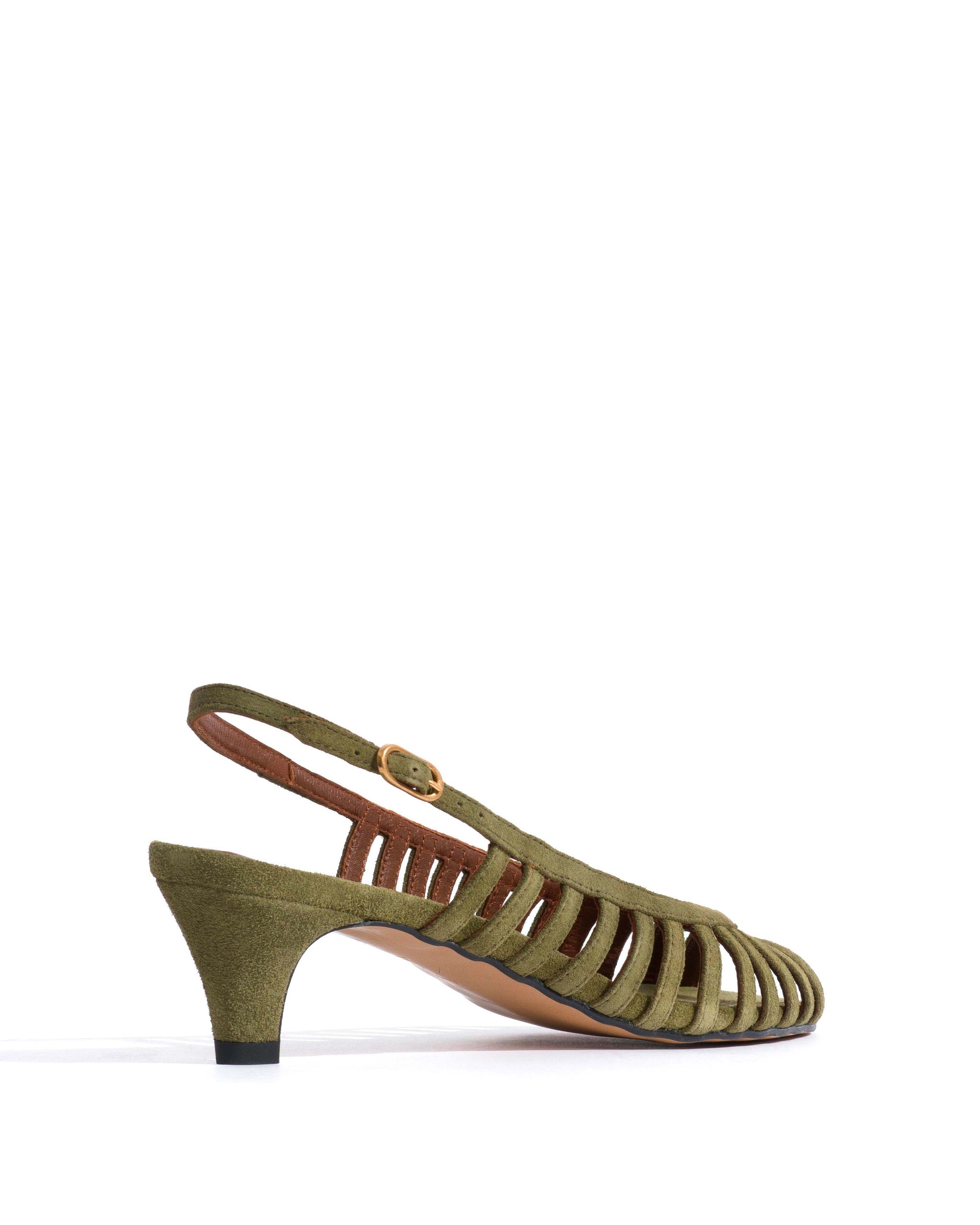 Carminho 40 stiletto Calf suede Olive green