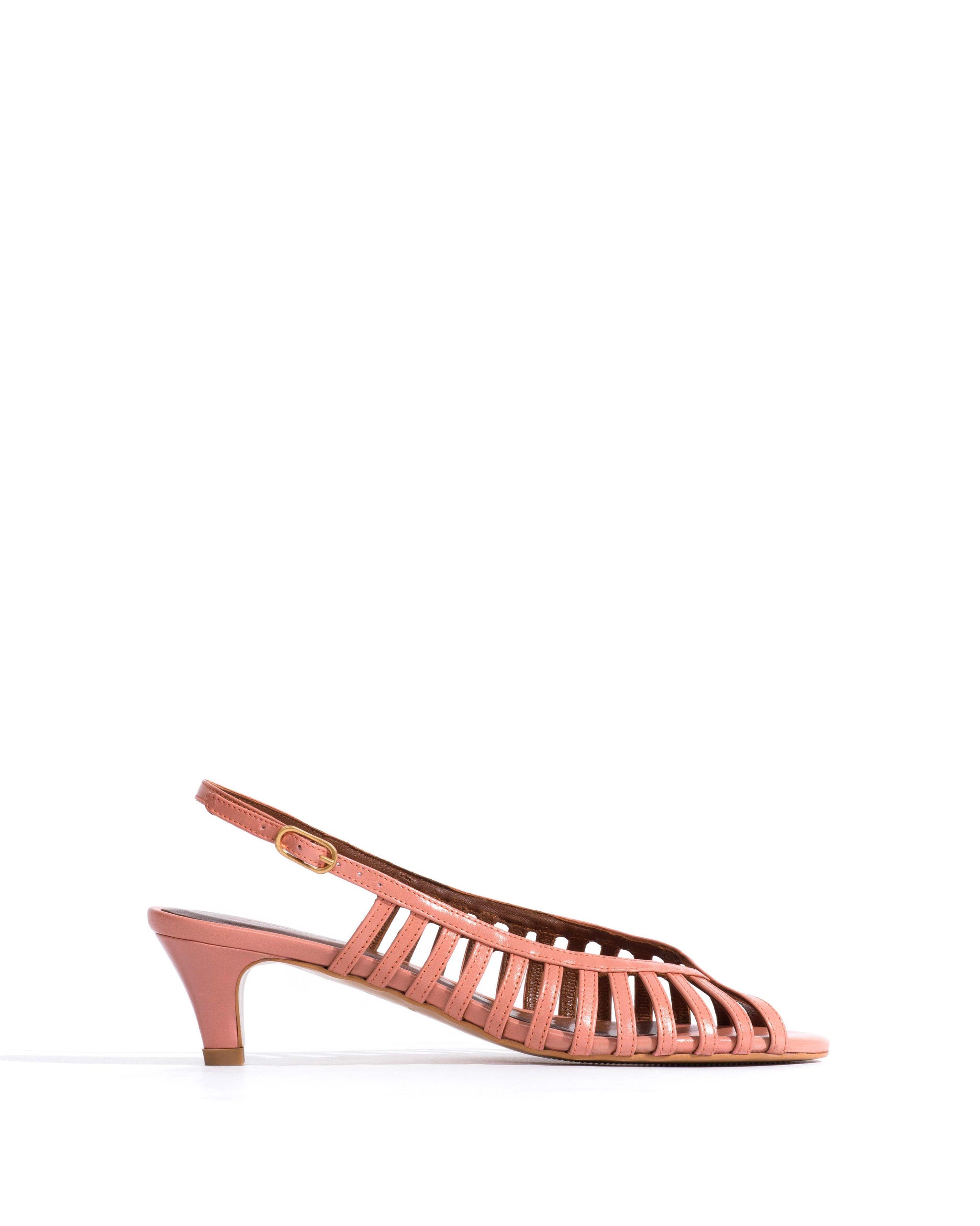 Carminho 40 stiletto Crinkled polished goat Misty coral - Anonymous Copenhagen Heels