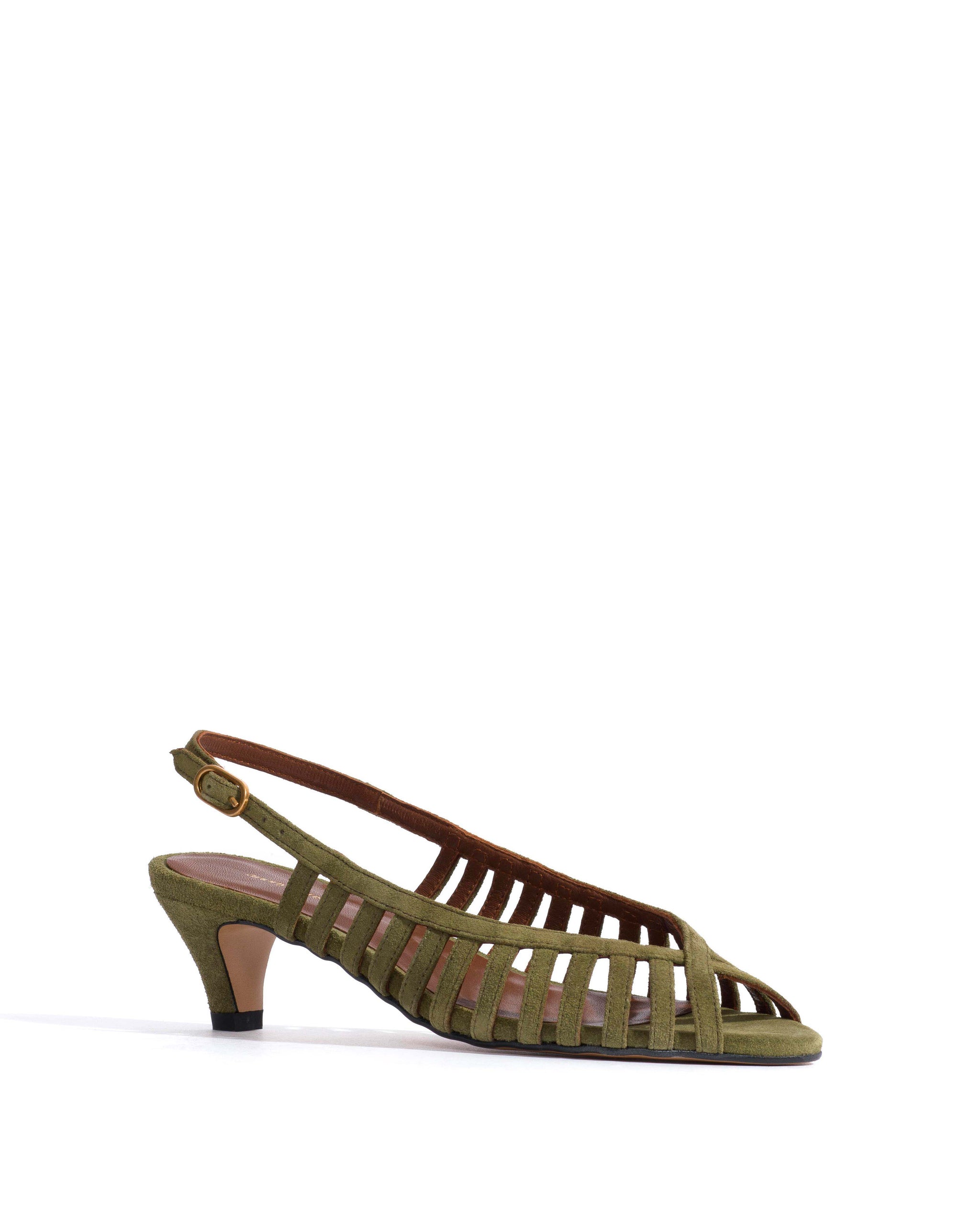 Carminho 40 stiletto Calf suede Olive green