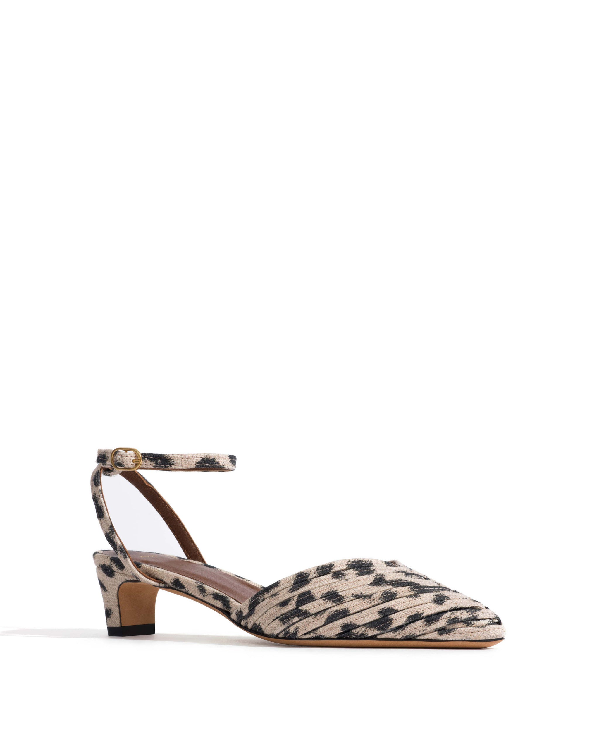 Givia 40 Natural cotton-linen Leopard