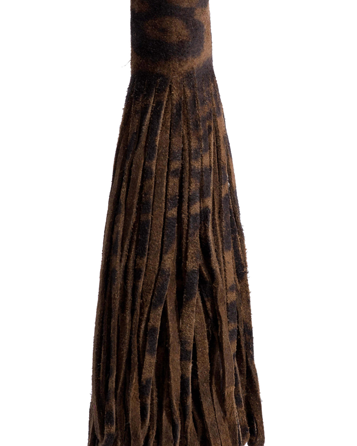 Katty fringe keyring Calf suede print Jaguar