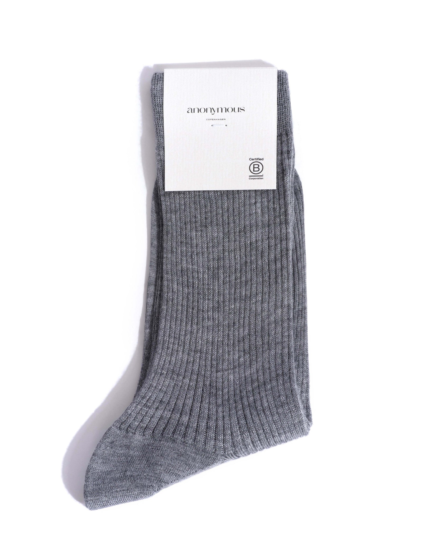 Ines silk cashmere socks 30% silk 70% cashmere Shark grey