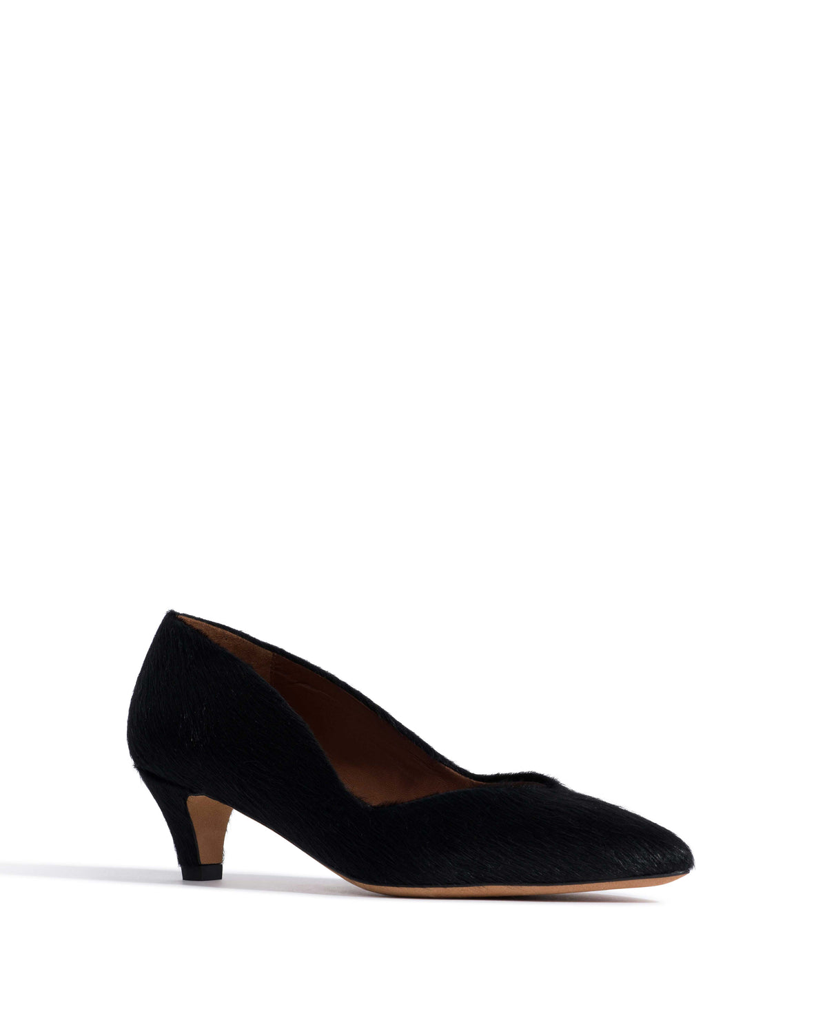 Trini 40 stiletto Calf hair Black
