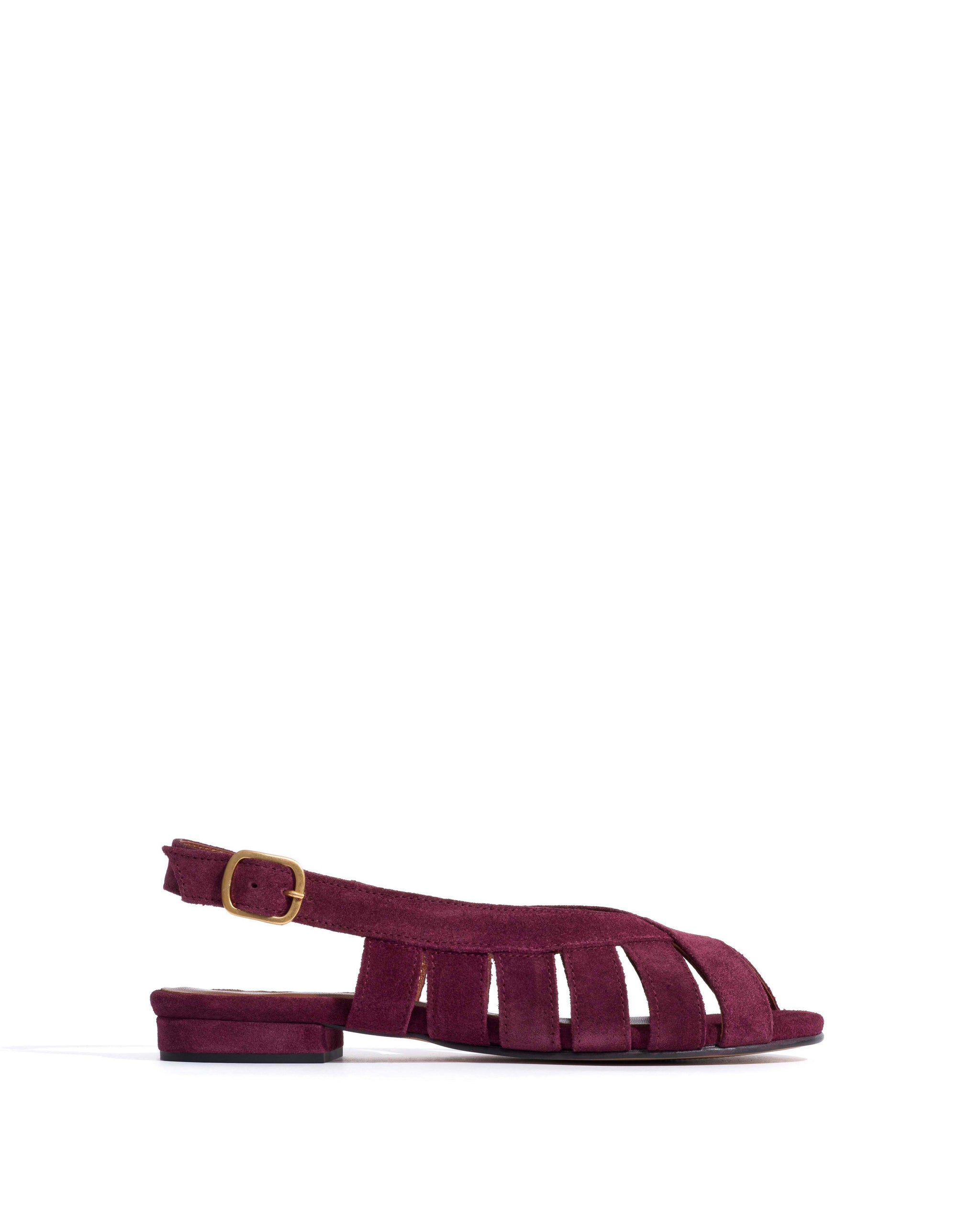 Sophie 20 Calf suede Fig purple - Anonymous Copenhagen Flat sandals
