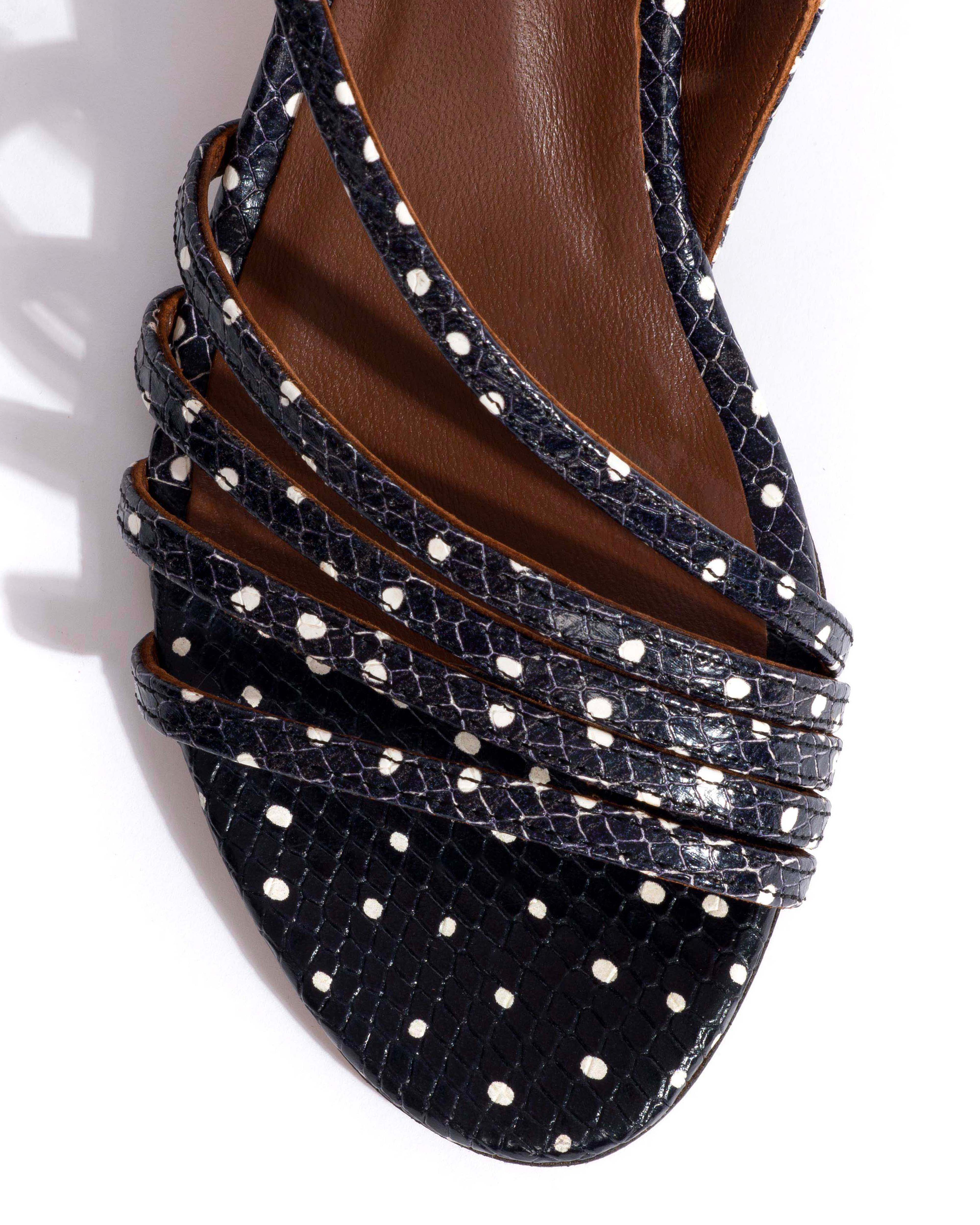 Naia 55 Spotted snake calf Midnight blue