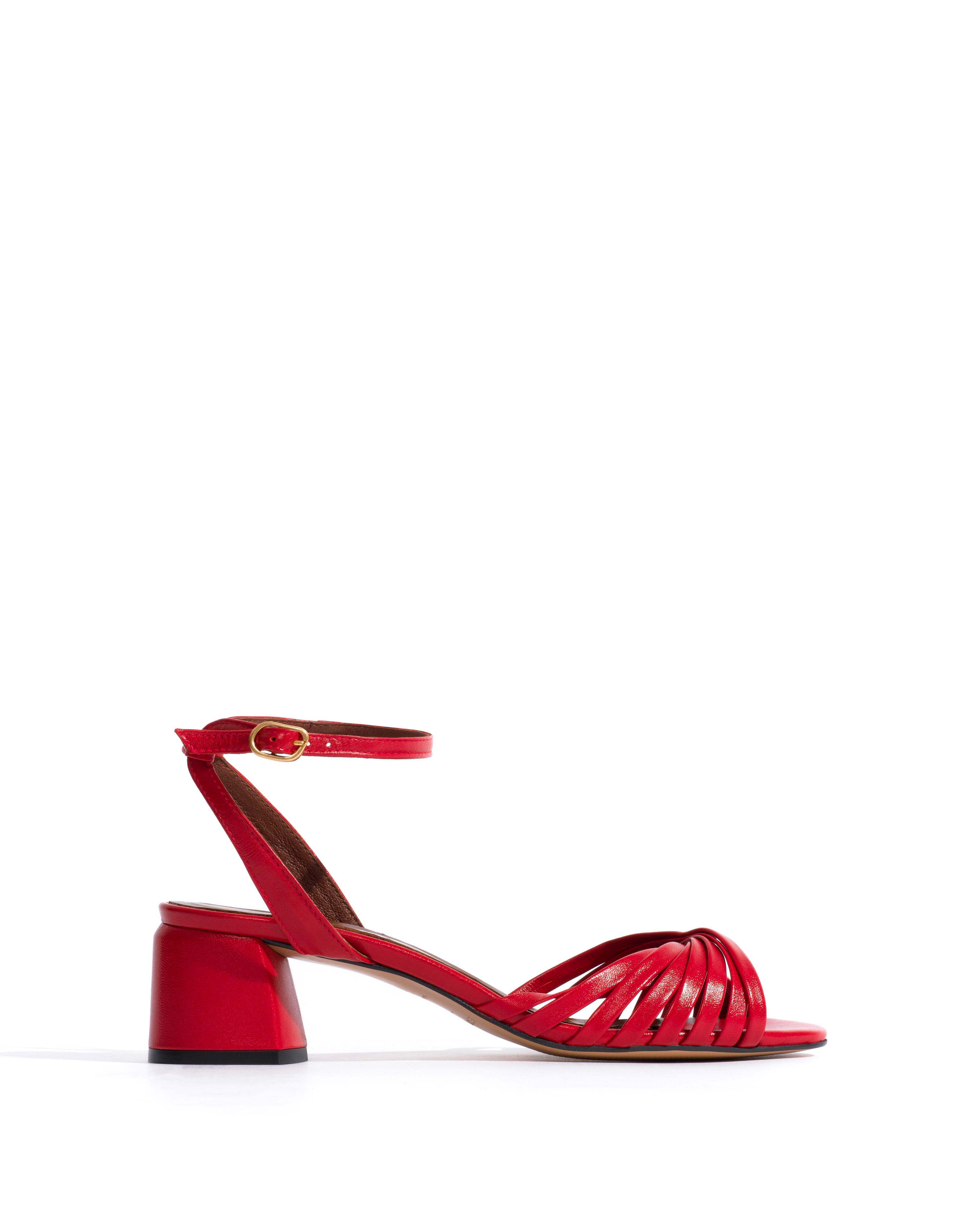 Margriet Shiny lamb Ruby red