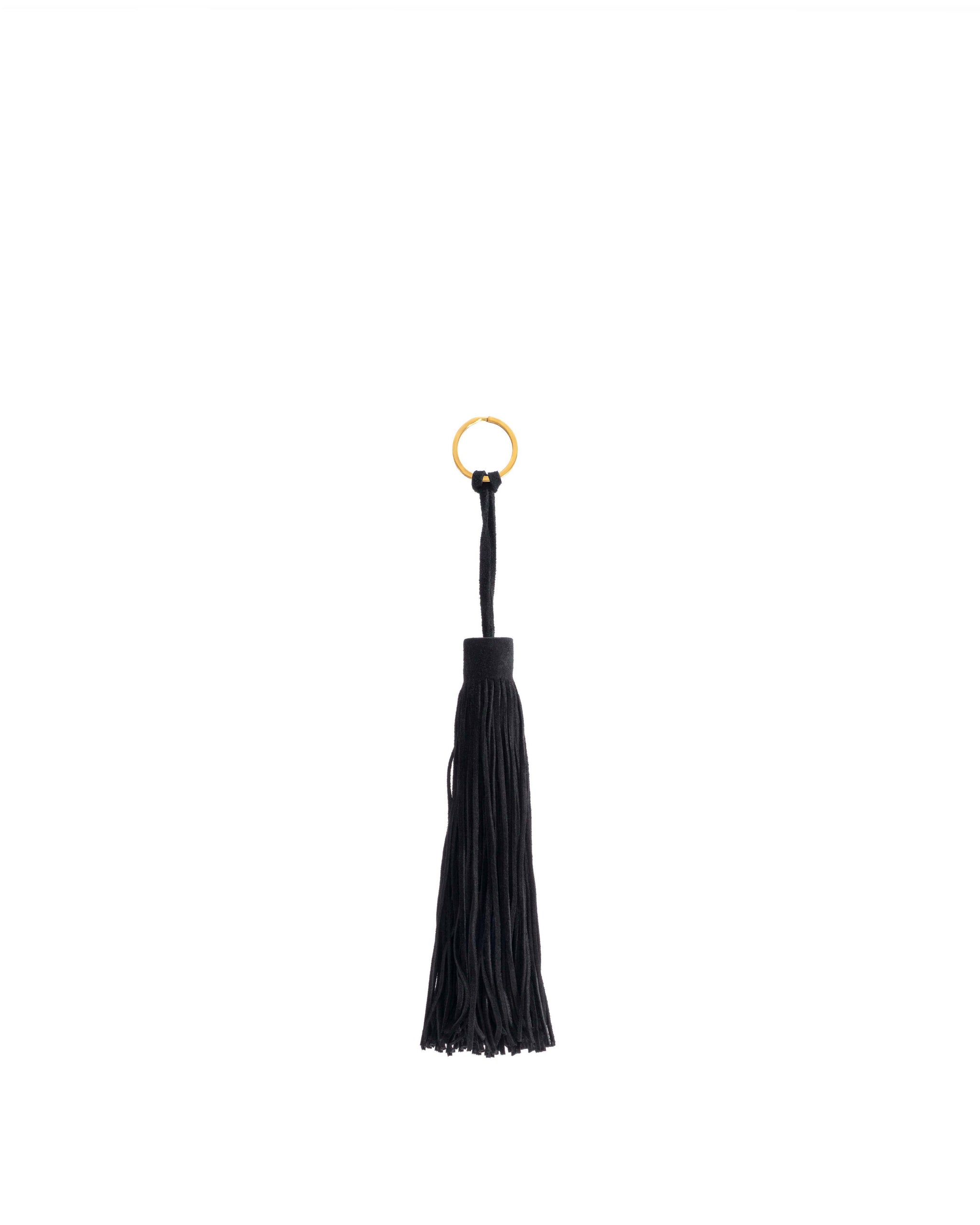 Langley fringe keyring Calf suede Black - Anonymous Copenhagen Small Leather Goods