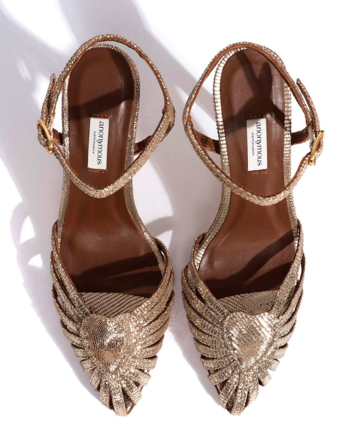 Keesha 100 Lizard metallic goat Vintage champagne