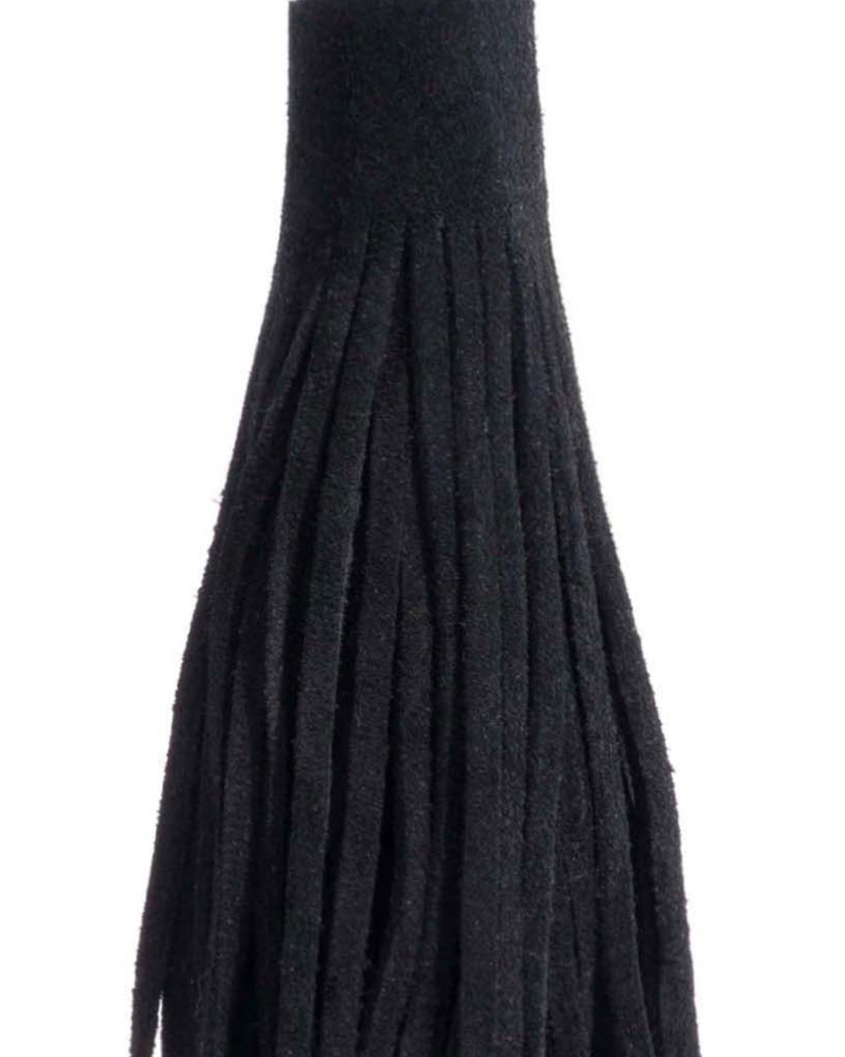 Katty fringe keyring Calf suede Black