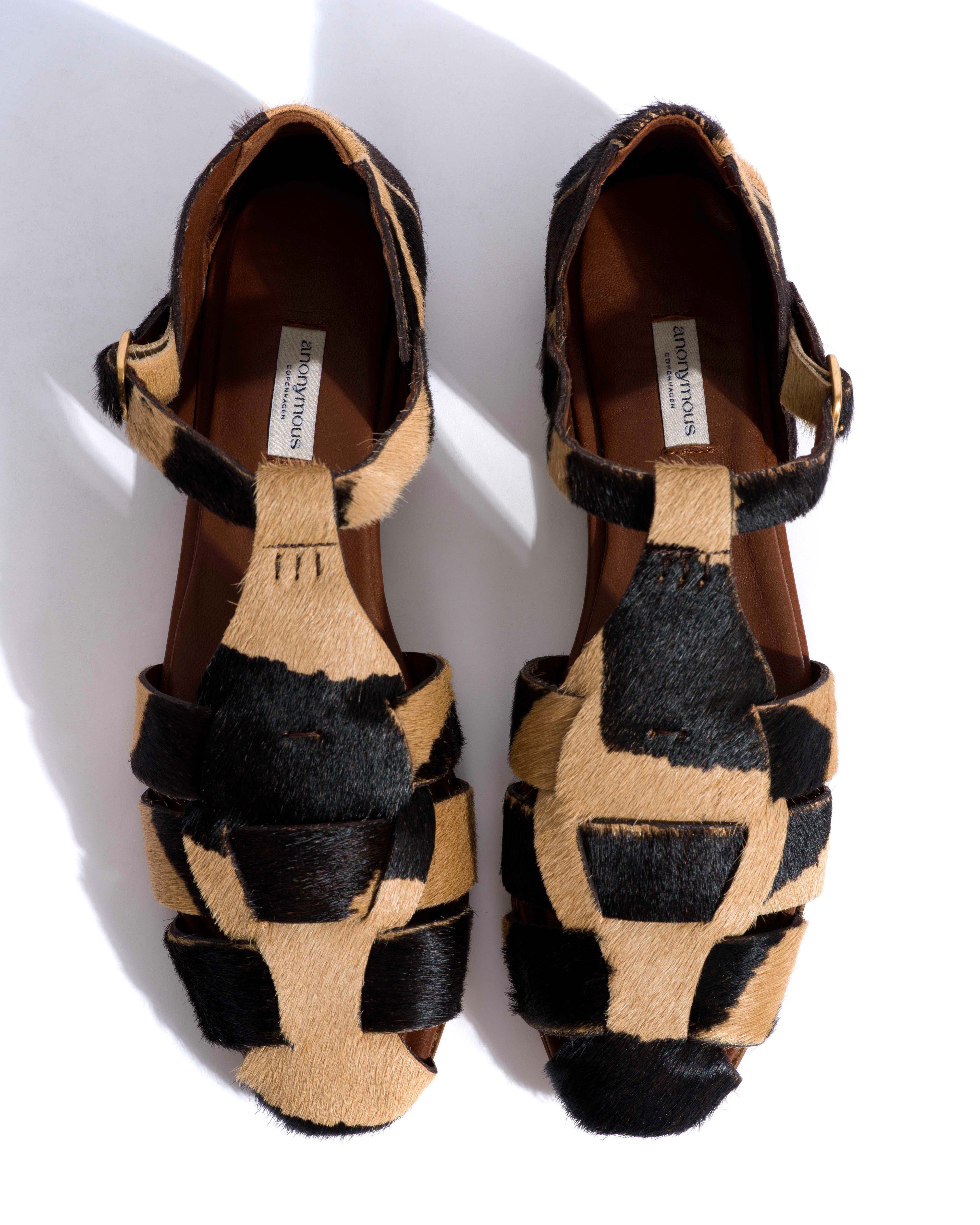 Lain flats Calf hair Tapir