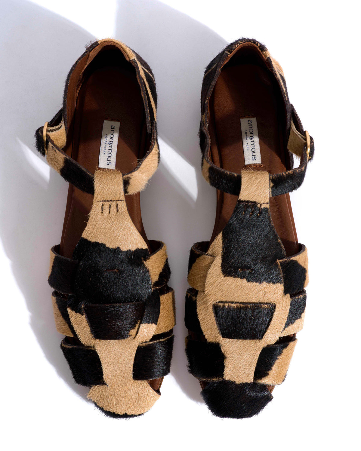 Lain flats Calf hair Tapir