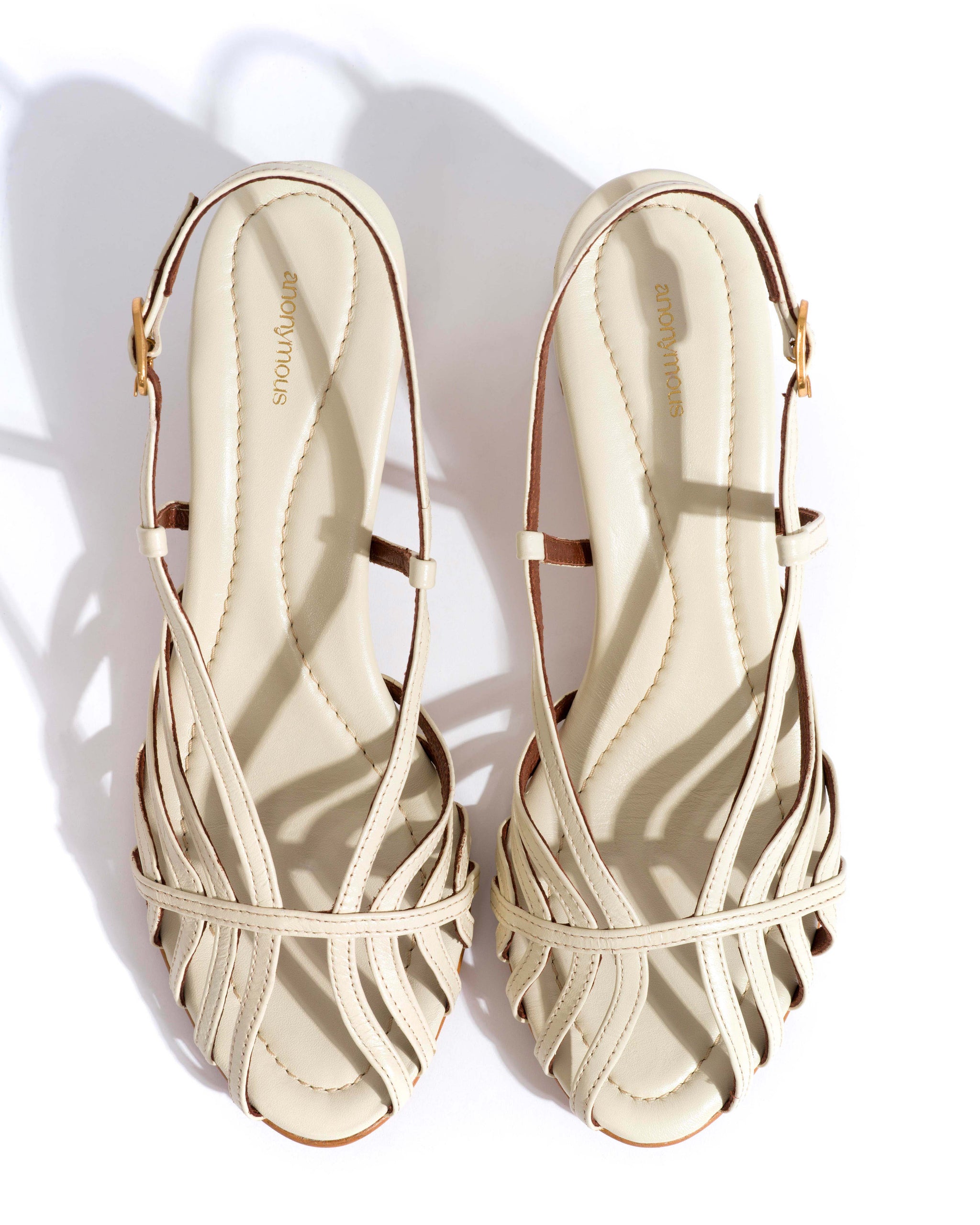 Briddie 50 Shiny lamb White sand - Anonymous Copenhagen Shoes