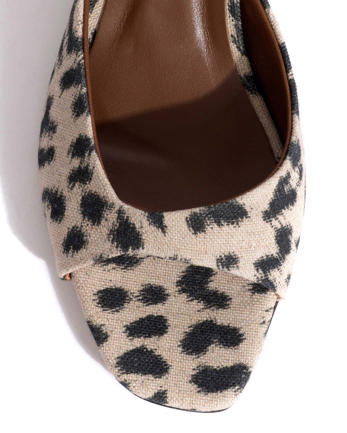 Mazy 55 Natural cotton-linen Leopard