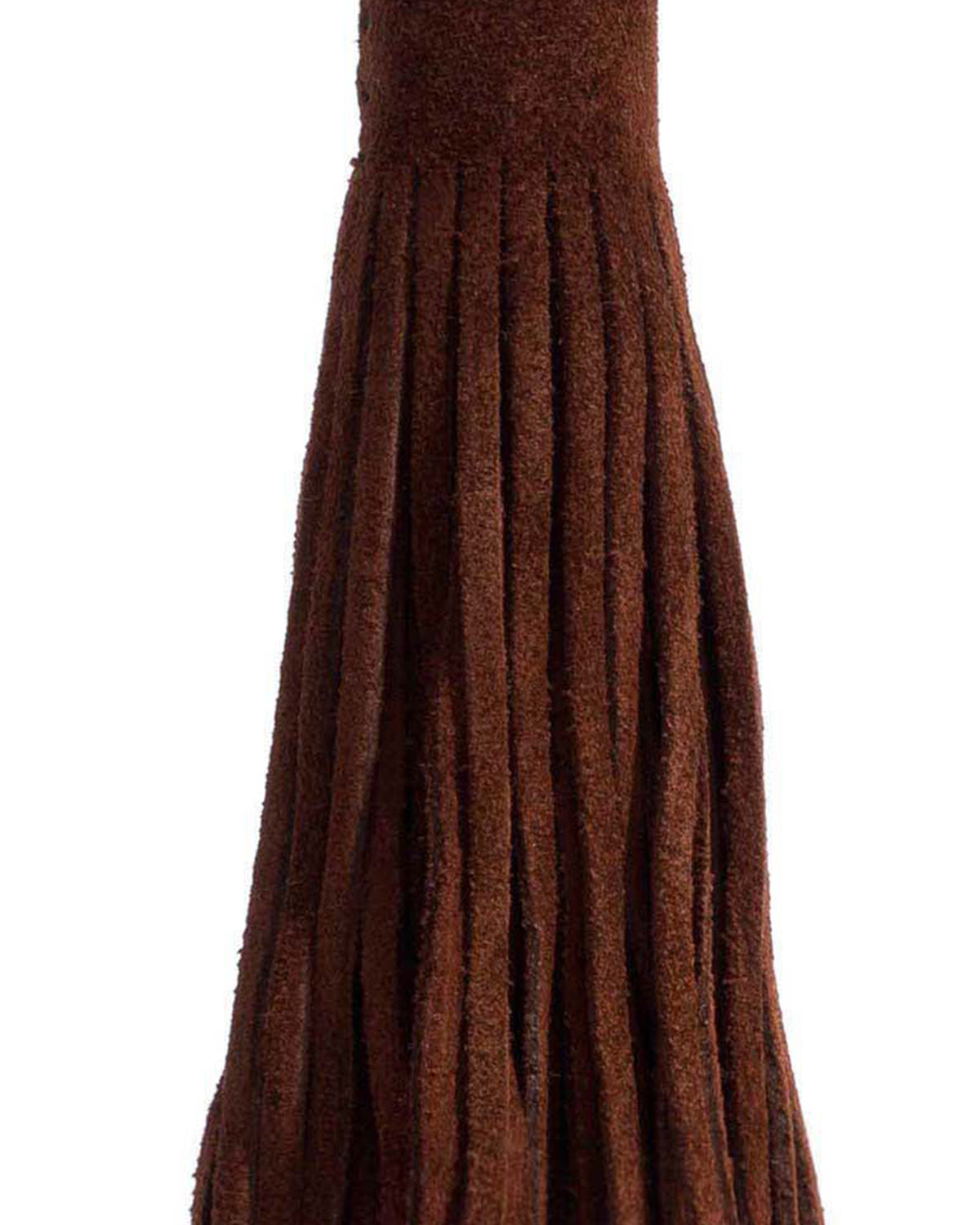 Katty fringe keyring Calf suede Chocolate