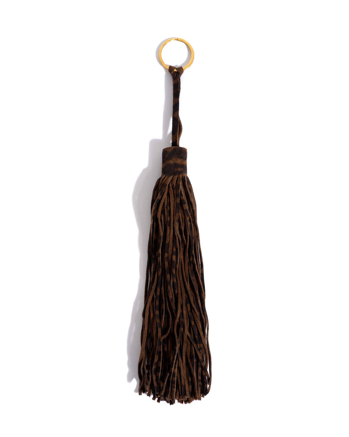 Langley fringe keyring Calf suede print Jaguar