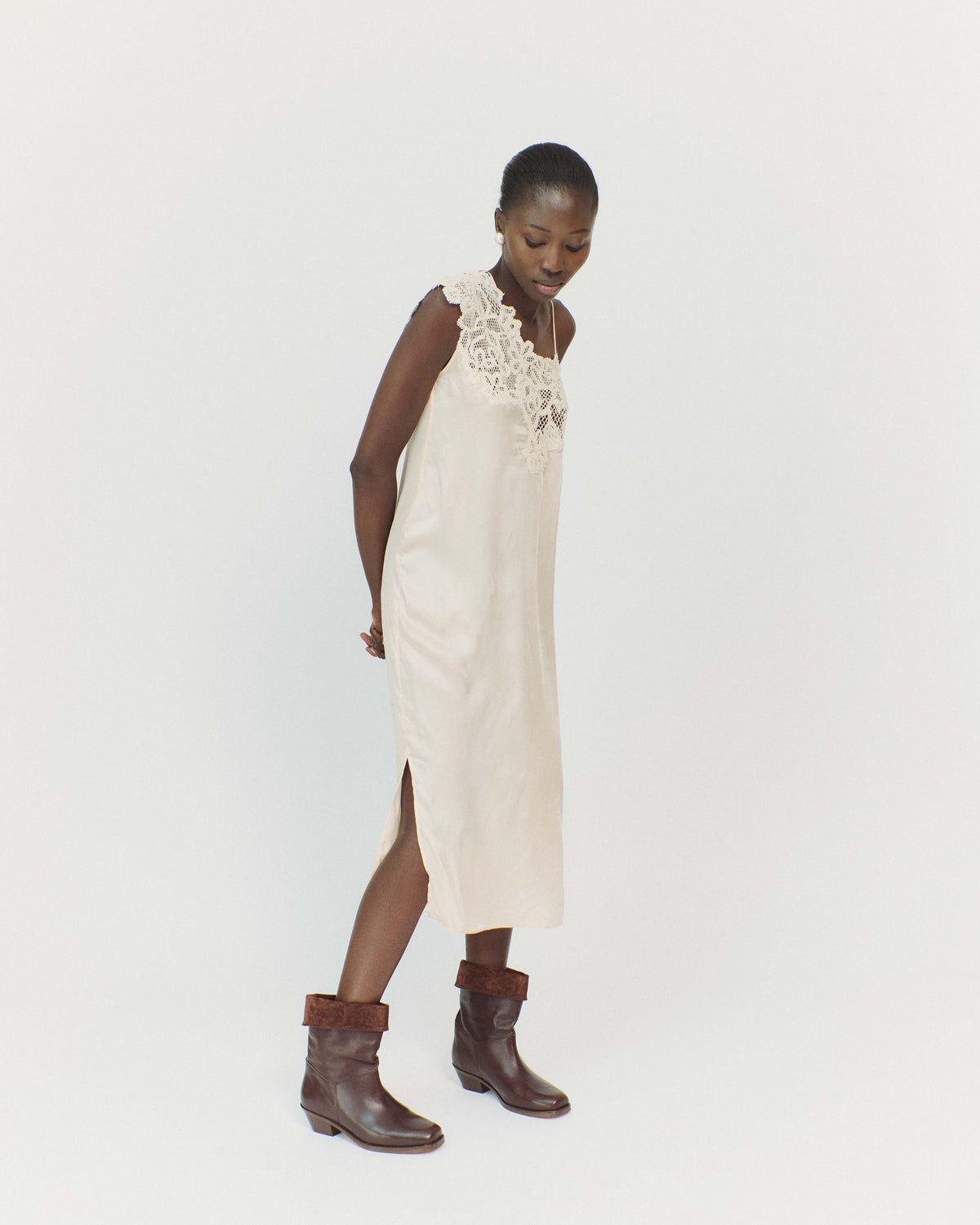 Patricia Vegetal soft calf & suede leather Coffee brown & chocolate