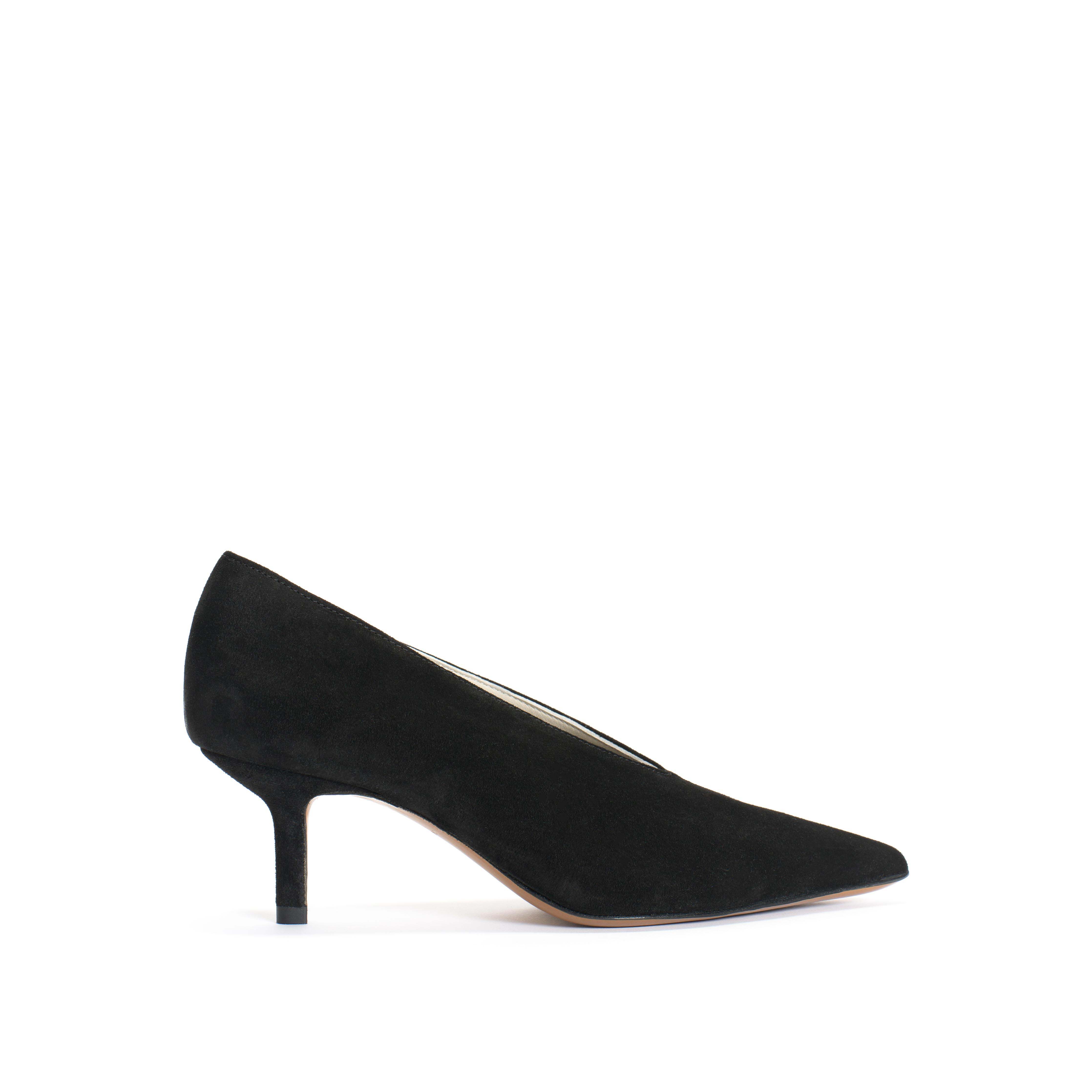 Phia 55 pin Calf suede Black
