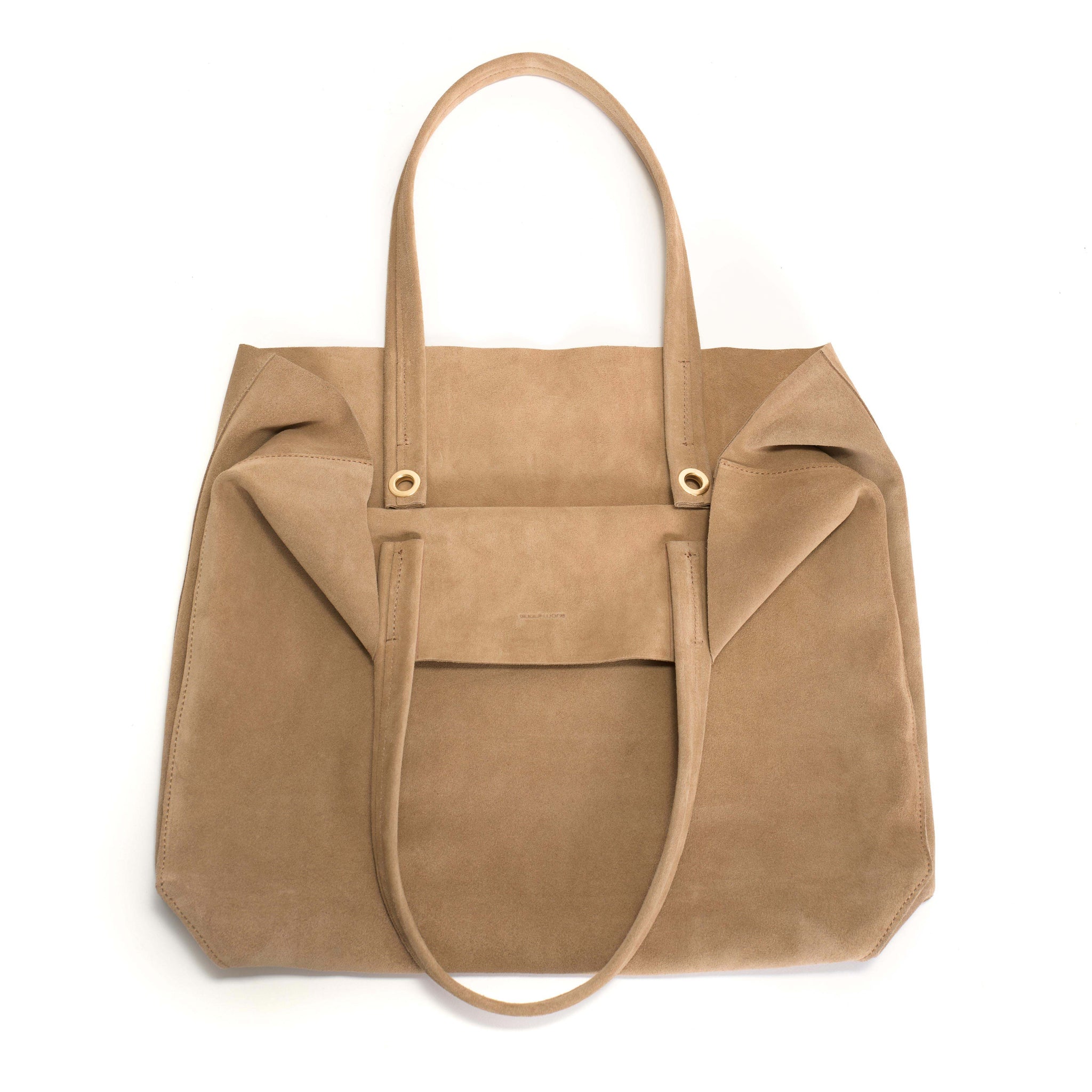 Ruba shopper Calf suede Desert sand - Anonymous Copenhagen