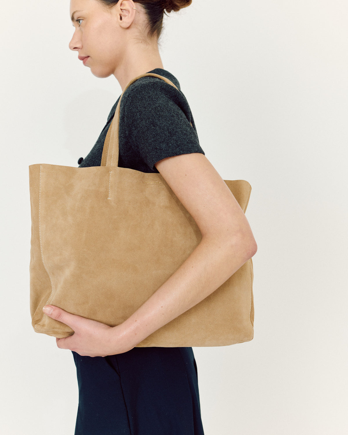 Ruba shopper Calf suede Desert sand