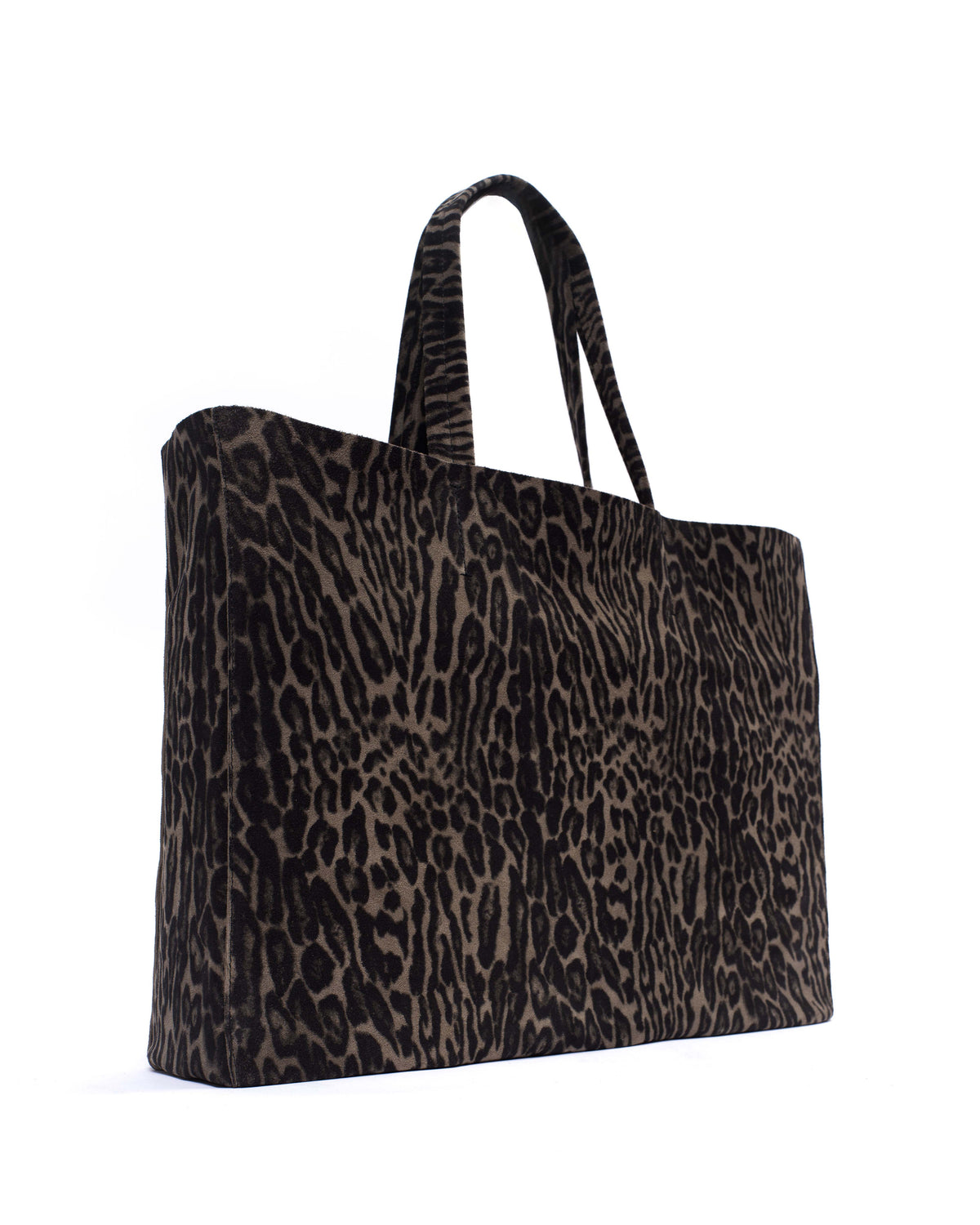 Ruba shopper Calf suede print Snow leopard