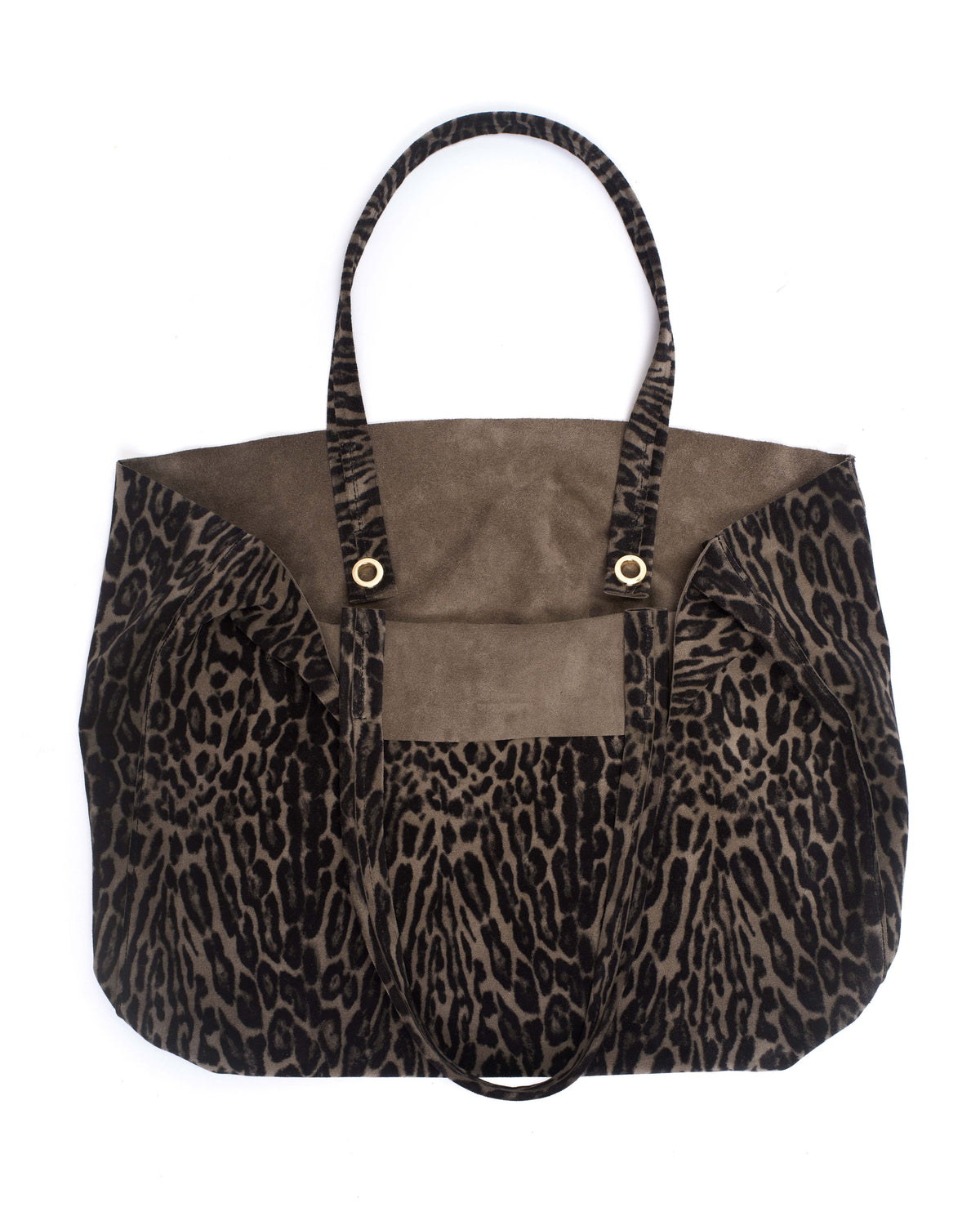 Ruba shopper Calf suede print Snow leopard