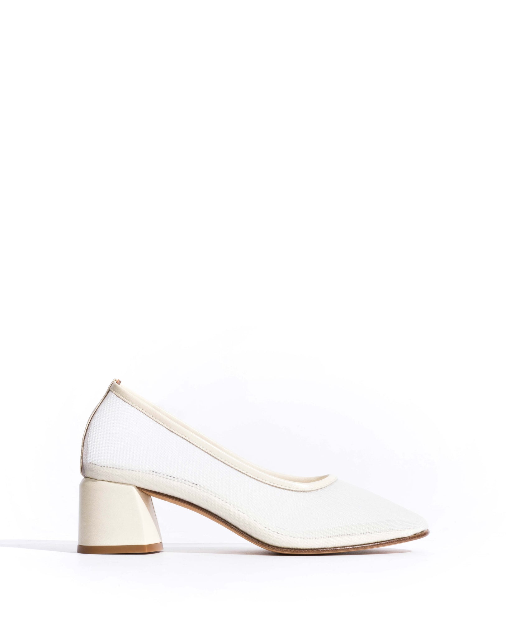 Sacha 40 mesh Shiny lamb & mesh White sand