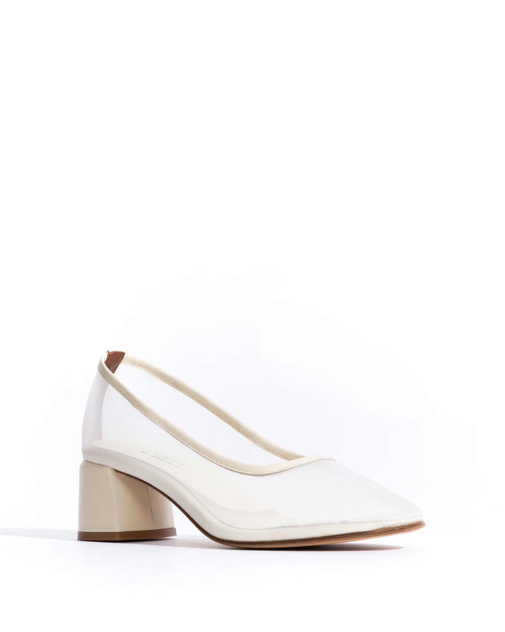 Sacha 40 mesh Shiny lamb & mesh White sand