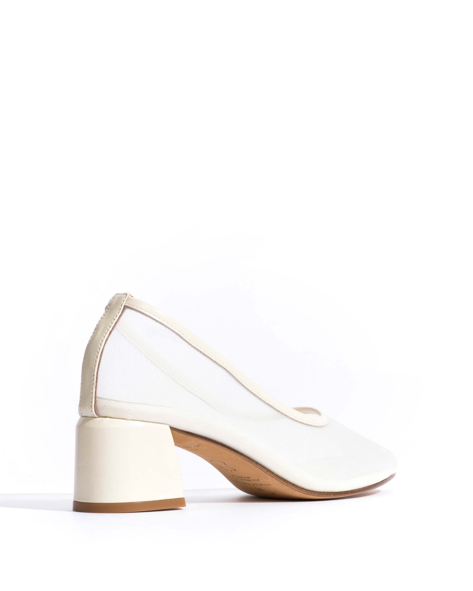 Sacha 40 mesh Shiny lamb & mesh White sand