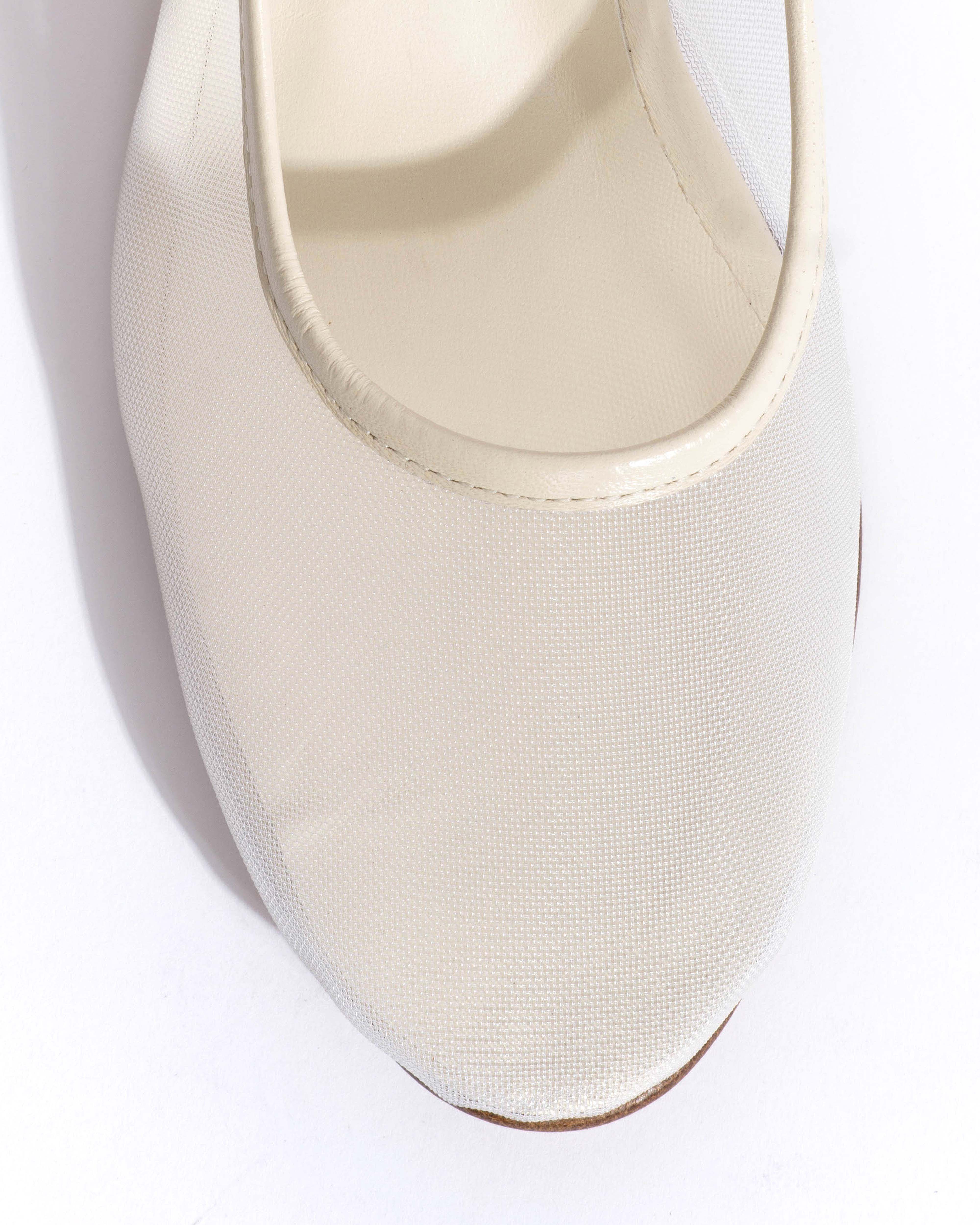 Sacha 40 mesh Shiny lamb & mesh White sand