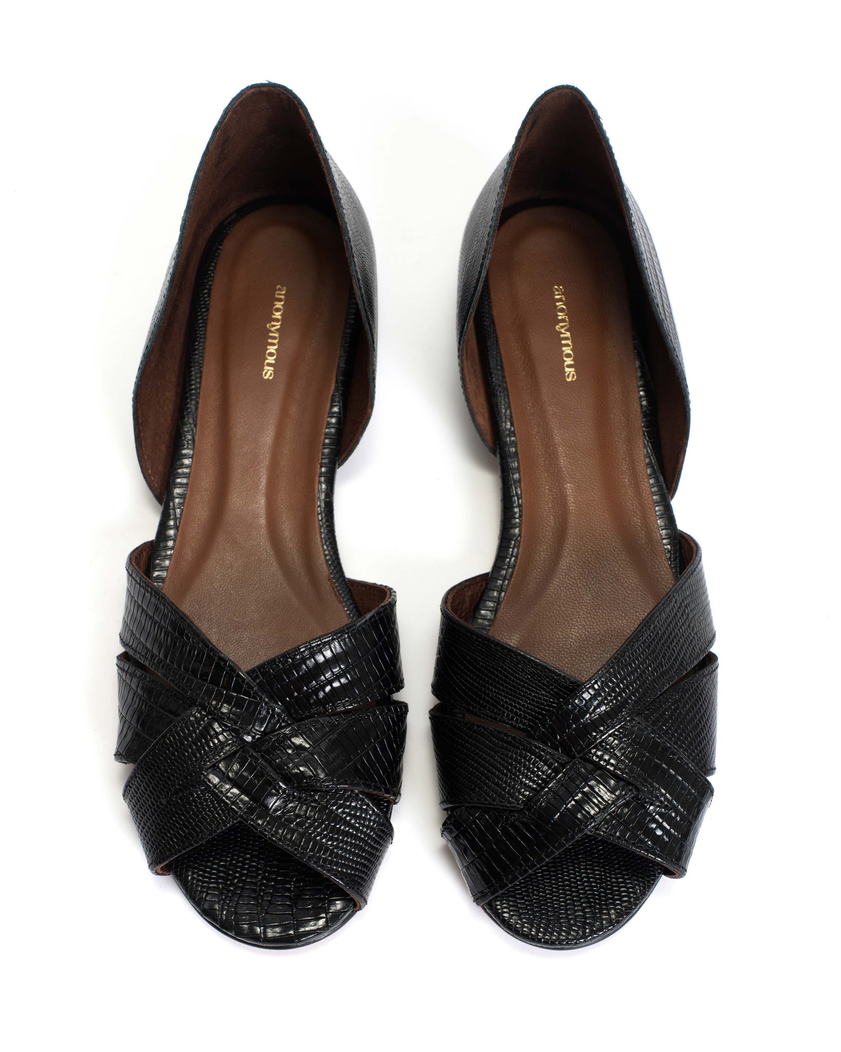 Sanni 20 Calf lizard Black - Anonymous Copenhagen