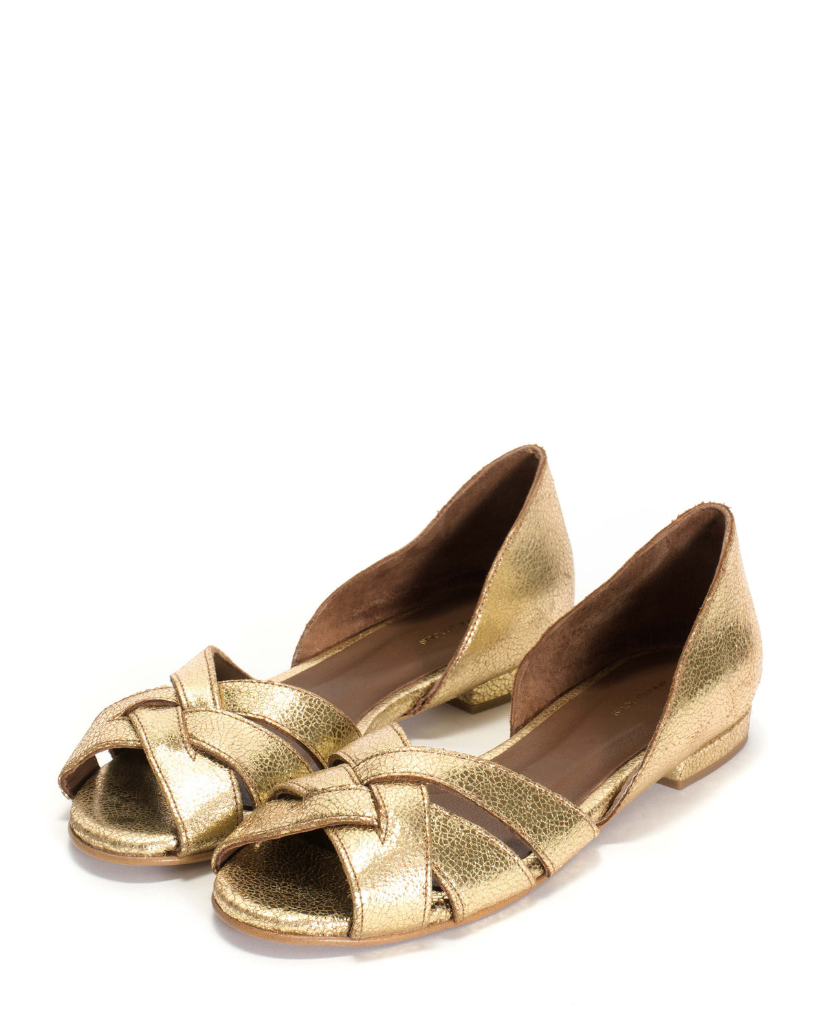 Sanni 20 Crackled metallic goat Gold