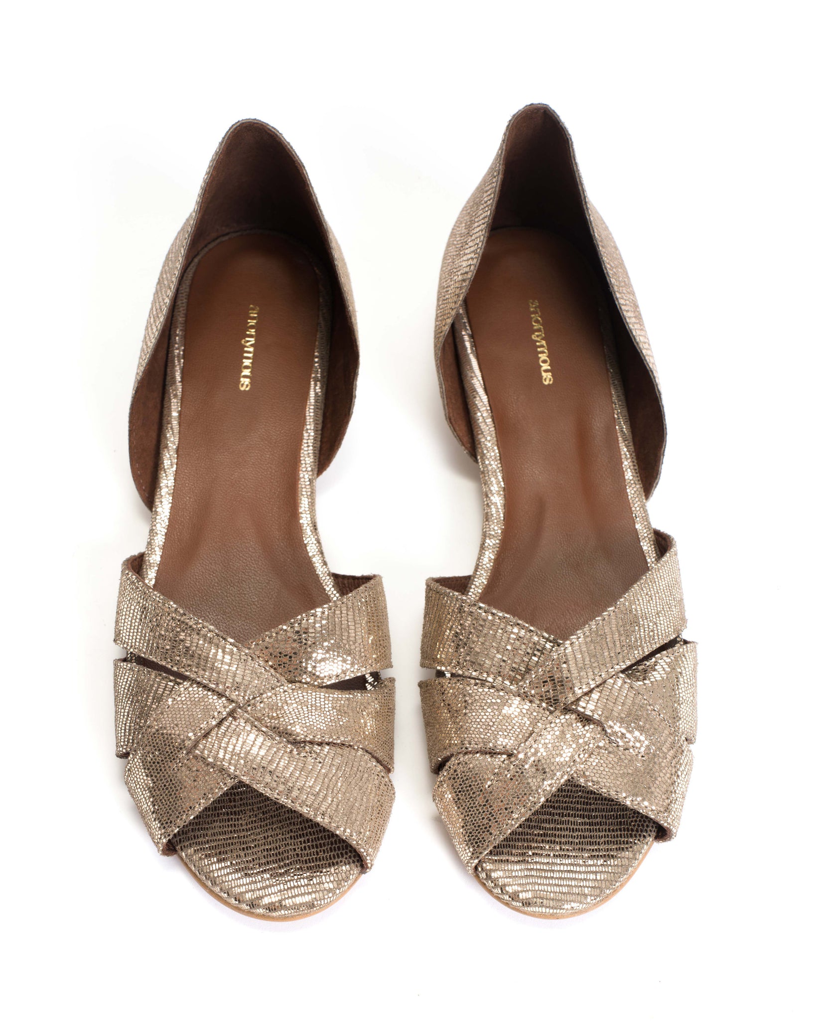 Sanni 20 Lizard metallic goat Vintage champagne - Anonymous Copenhagen