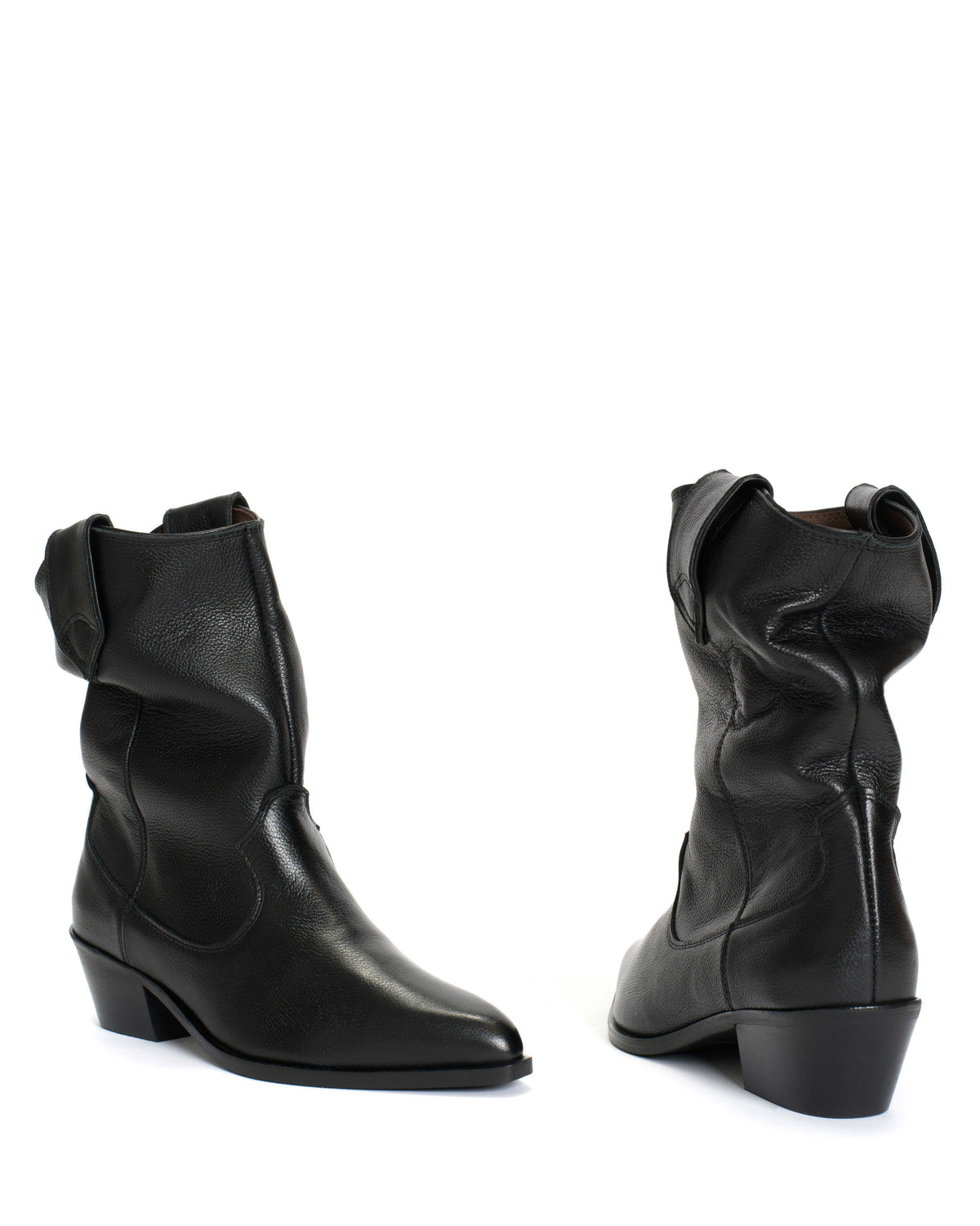 Saseline 35 Pebbled soft calf Black