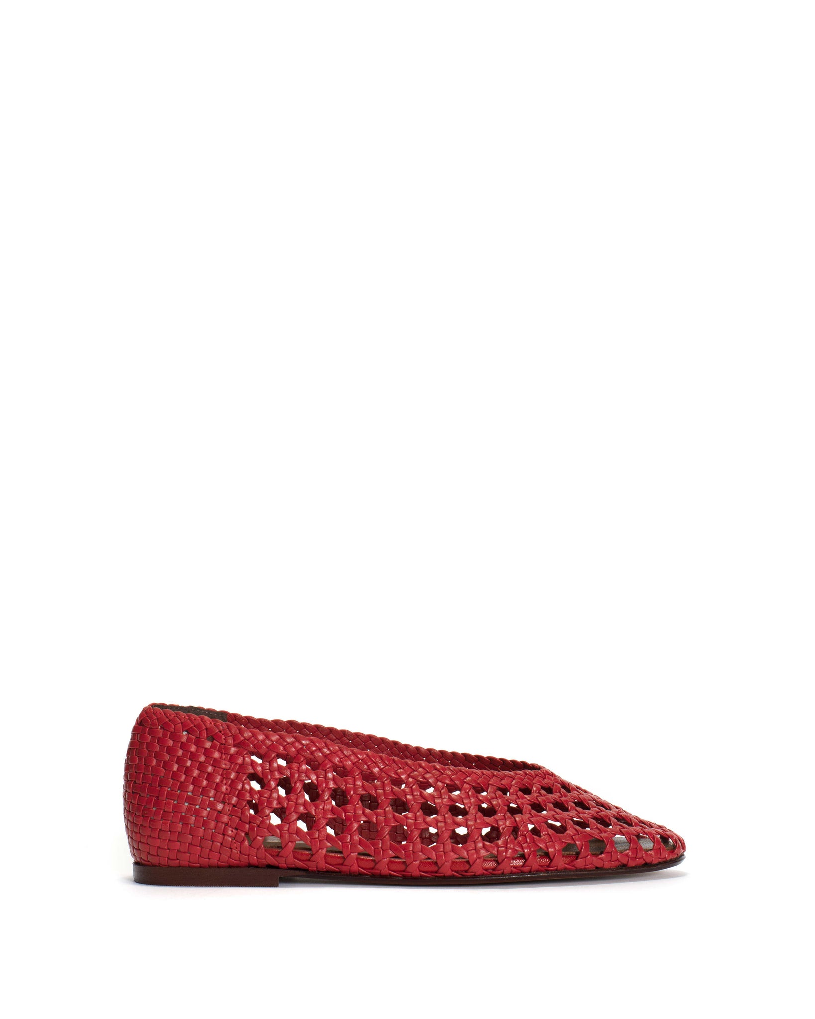 Sessi 10 Hand-braided leather Ruby red - Anonymous Copenhagen