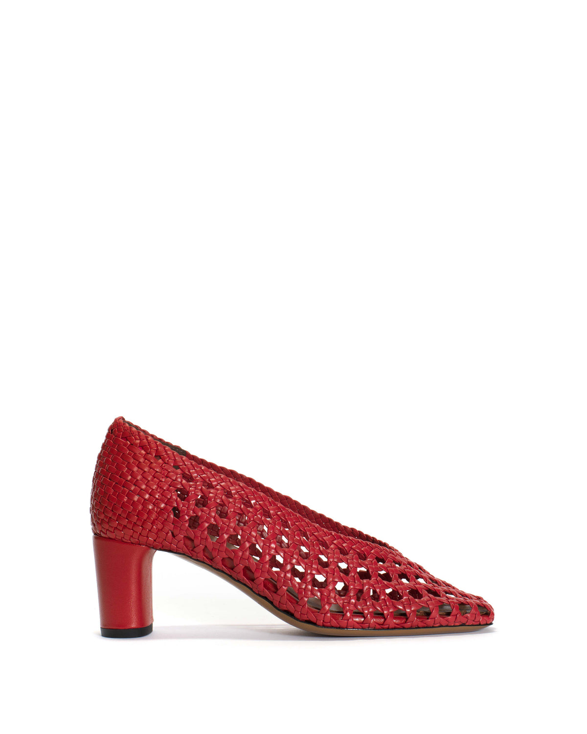Sessi 60 hand-braided Hand-braided leather Ruby red