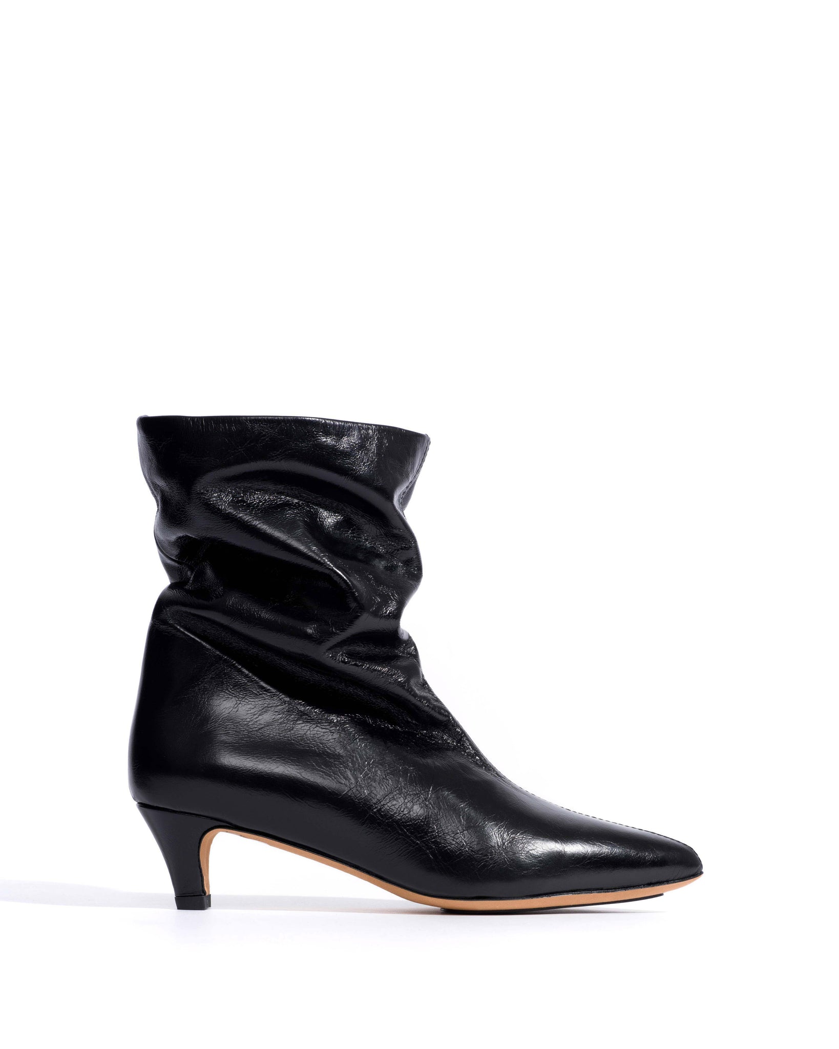 Sweeney 40 stiletto Crinkled soft calf Black