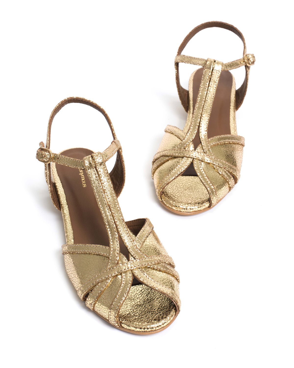 Therese 20 Crackled metallic goat Gold