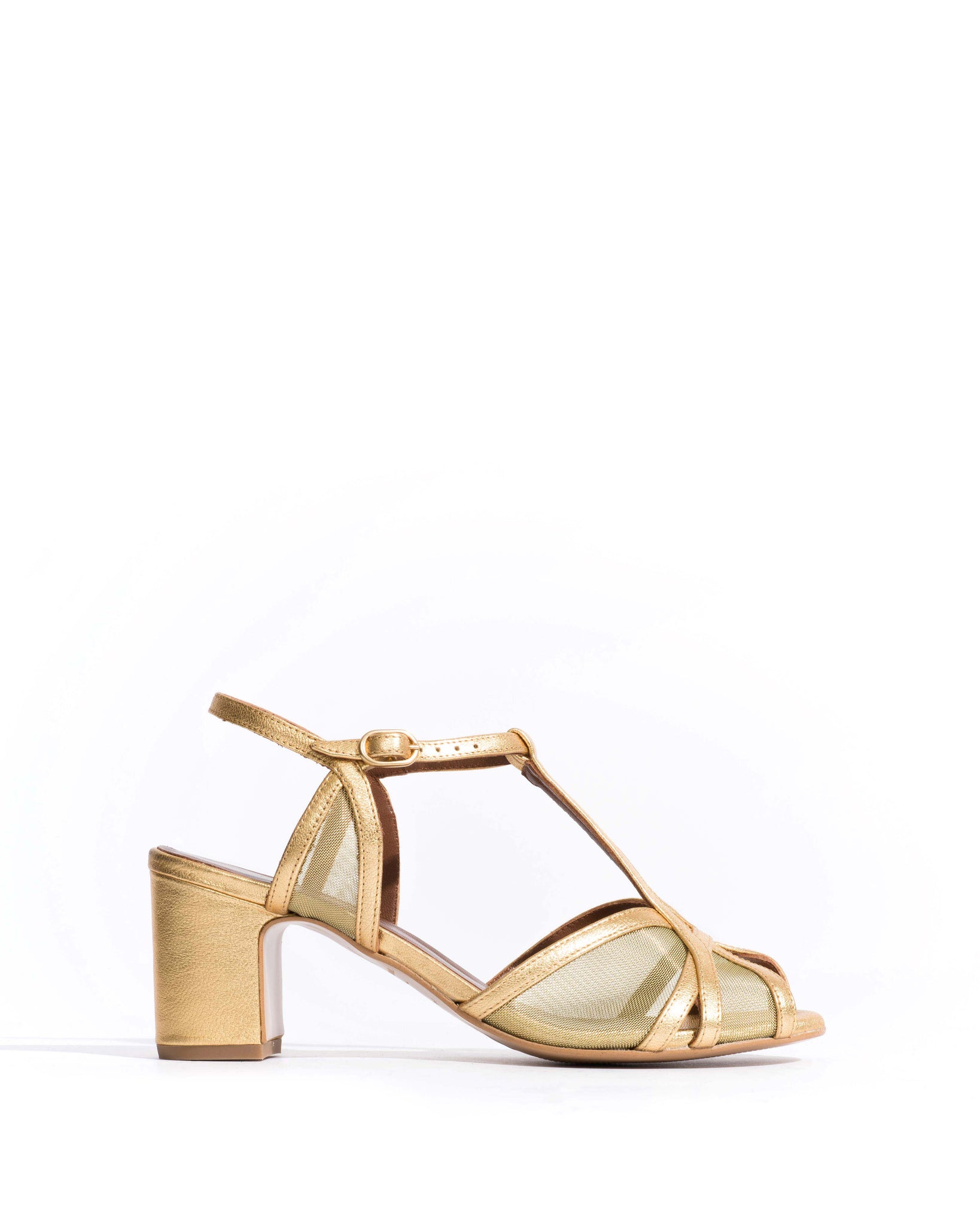 Therese 55 mesh Metallic goat & mesh Gold
