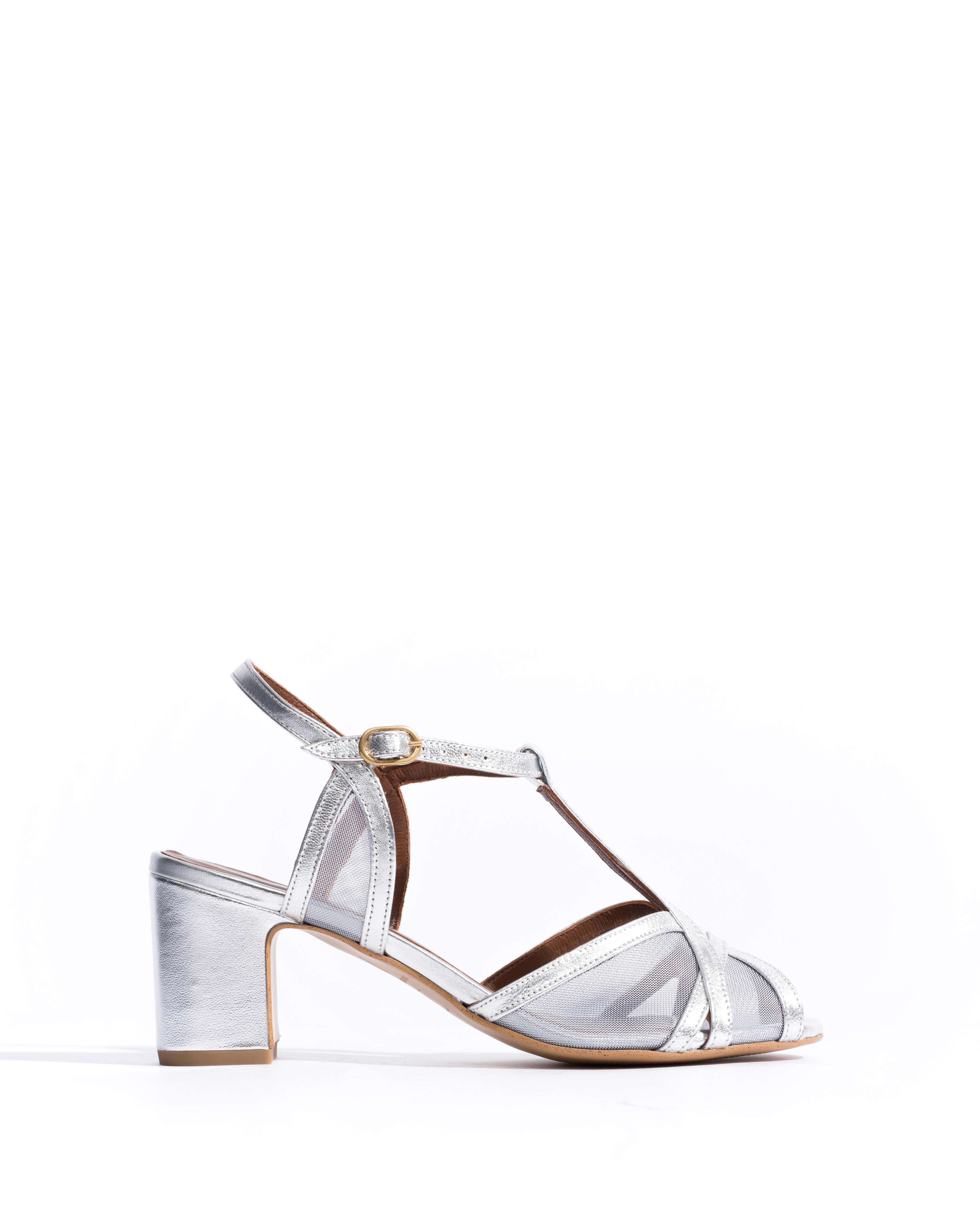 Therese 55 mesh Metallic goat & mesh Silver