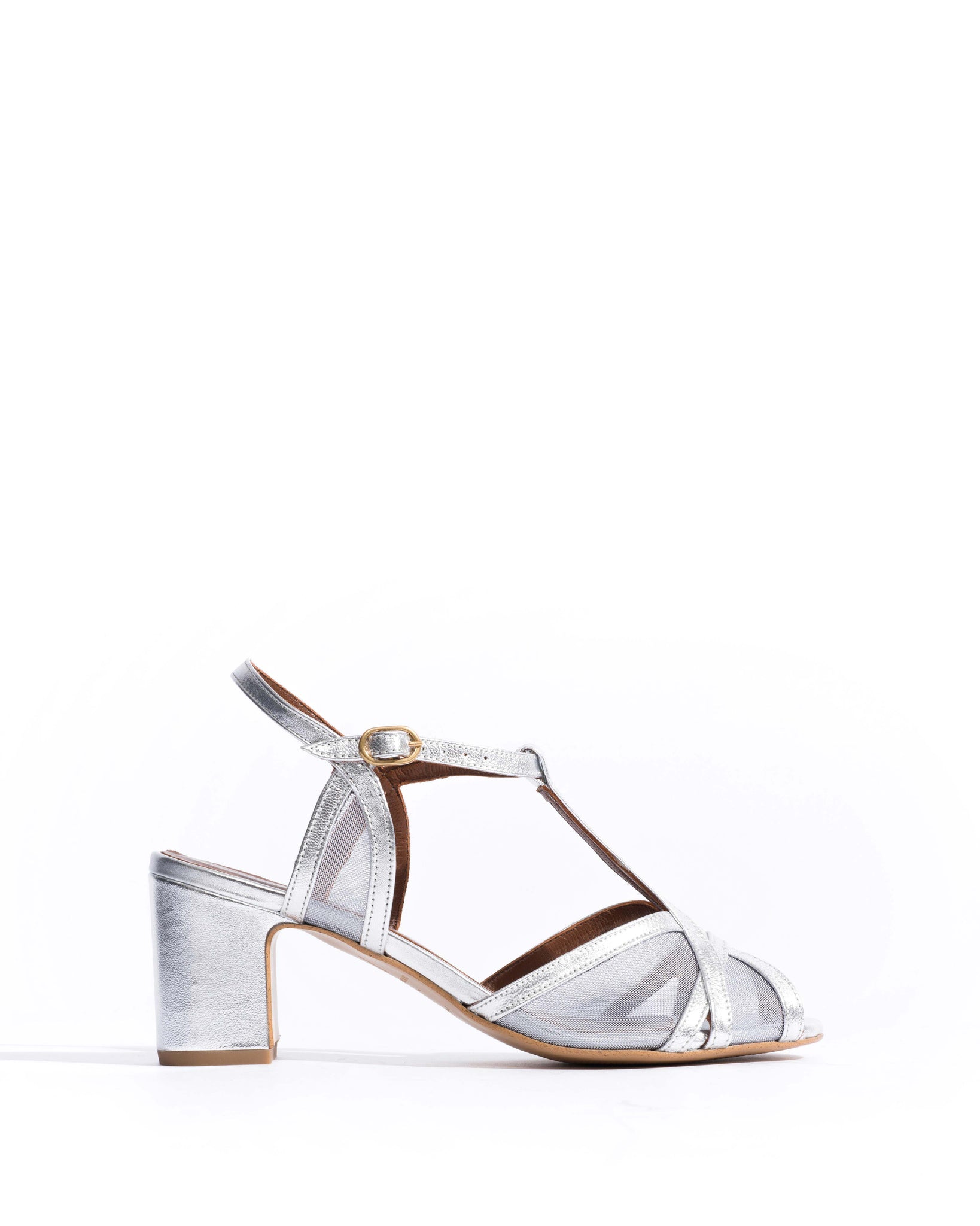 Therese 55 mesh Metallic goat & mesh Silver