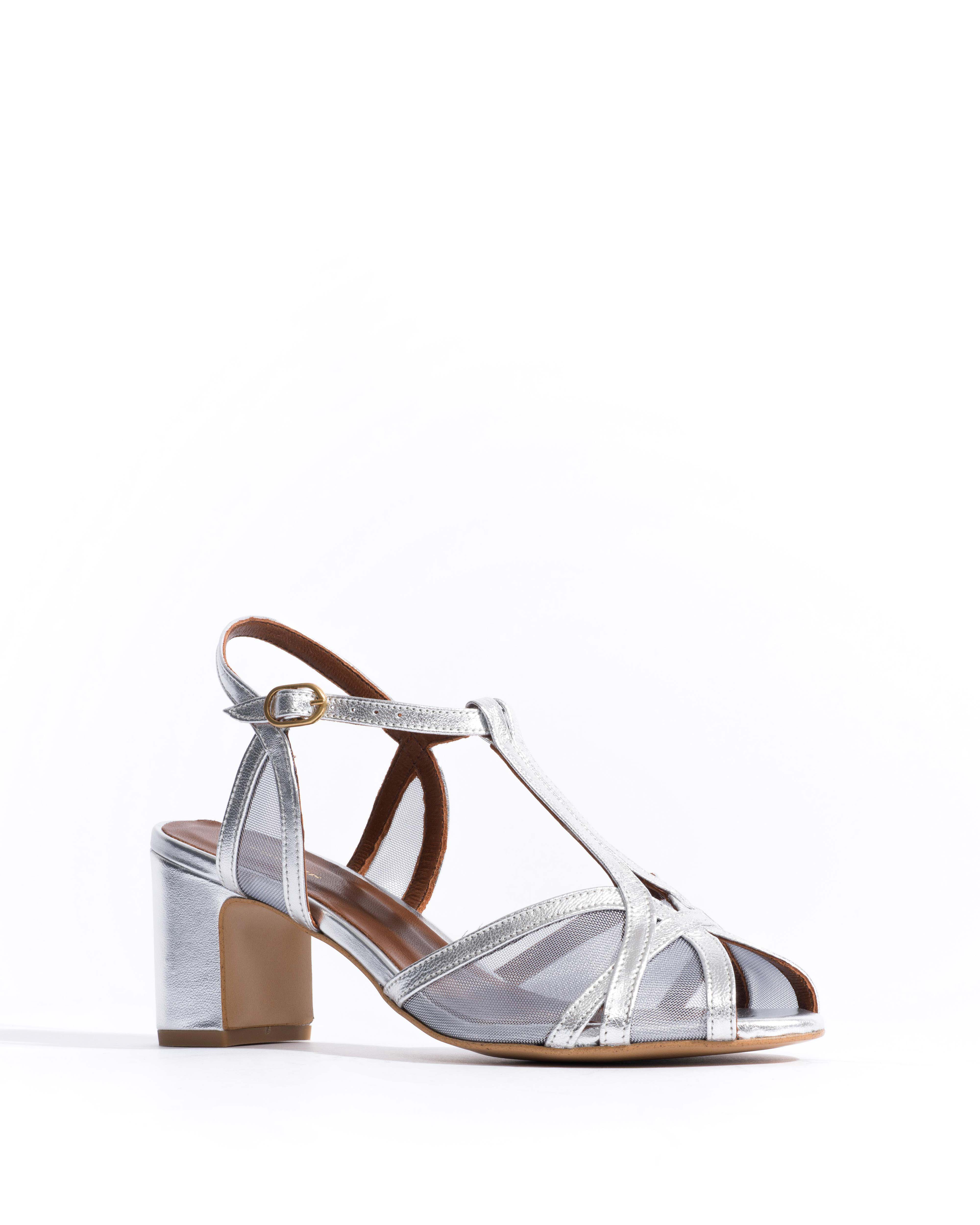 Therese 55 mesh Metallic goat & mesh Silver