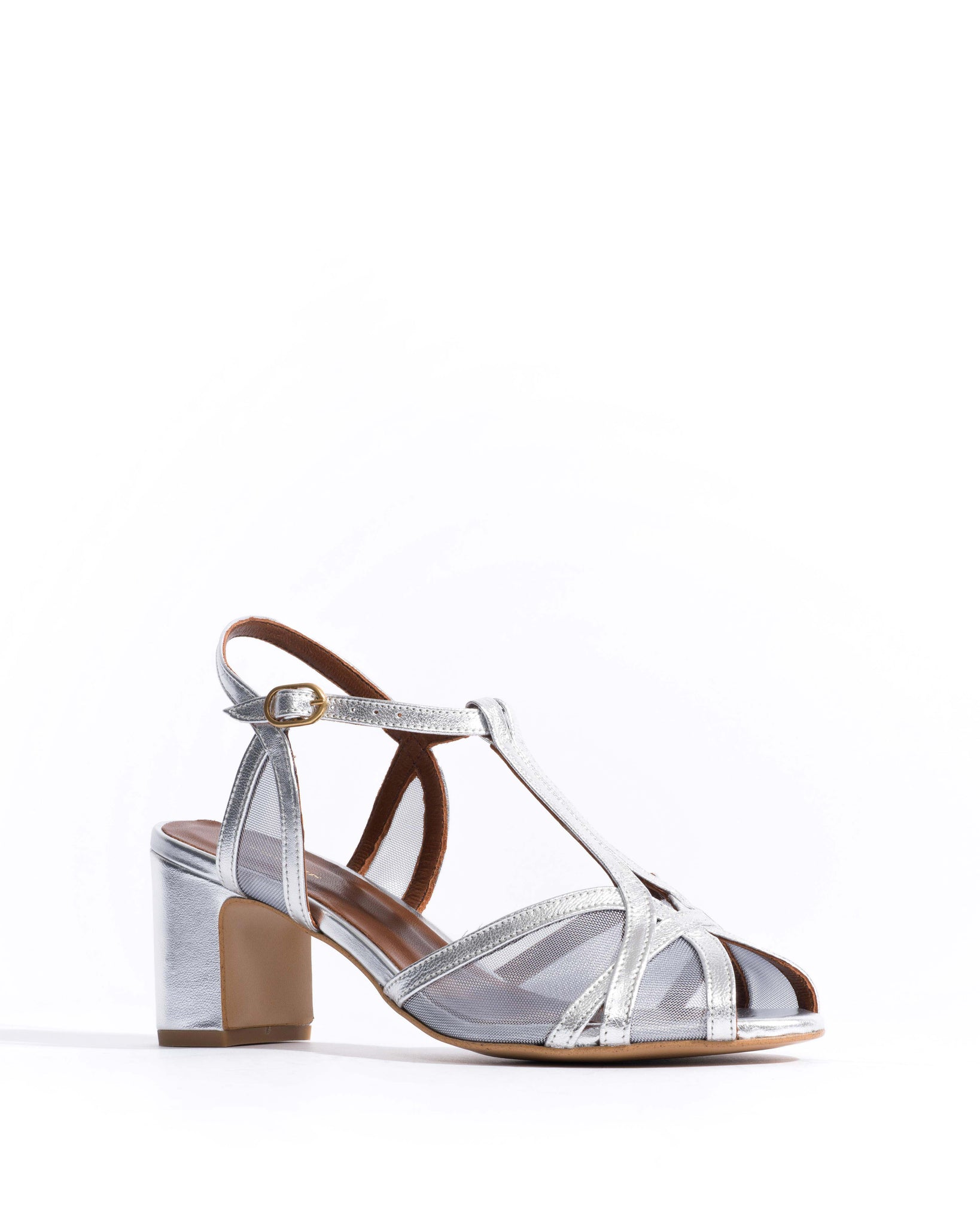 Therese 55 mesh Metallic goat & mesh Silver